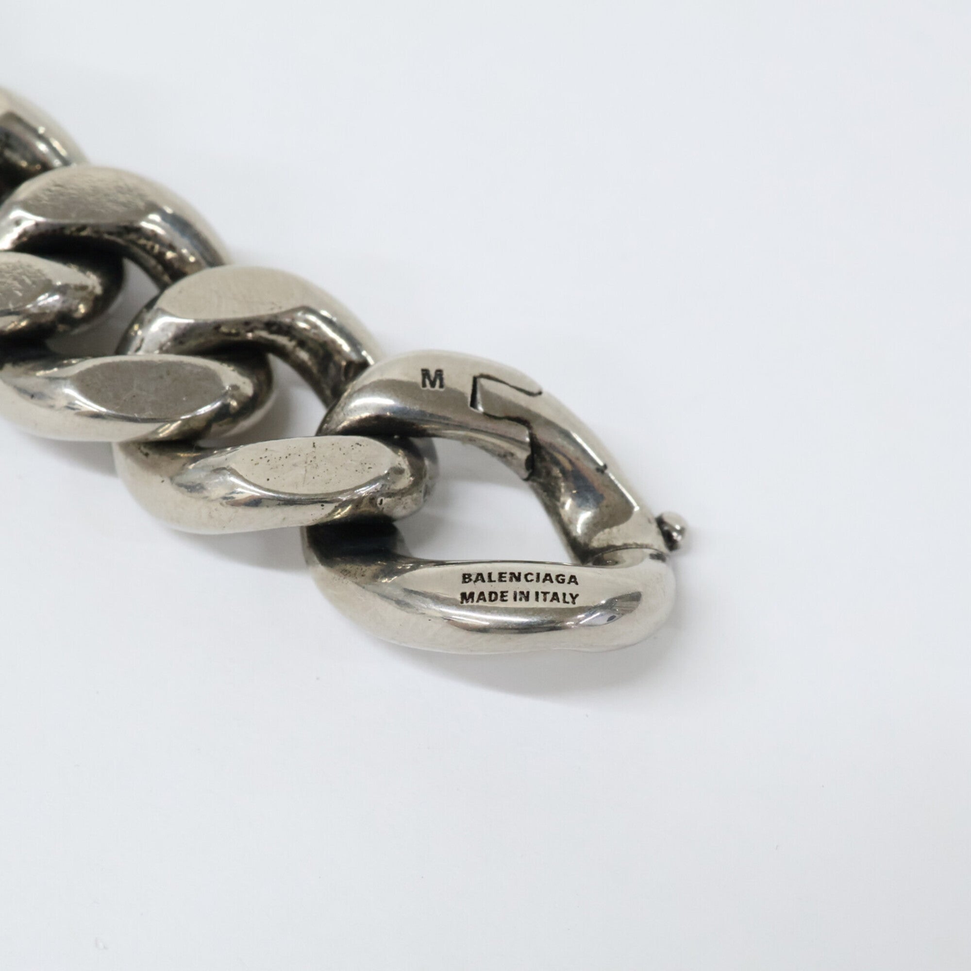 Balenciaga Silver Brass Charm Bracelet (Pre-Owned)