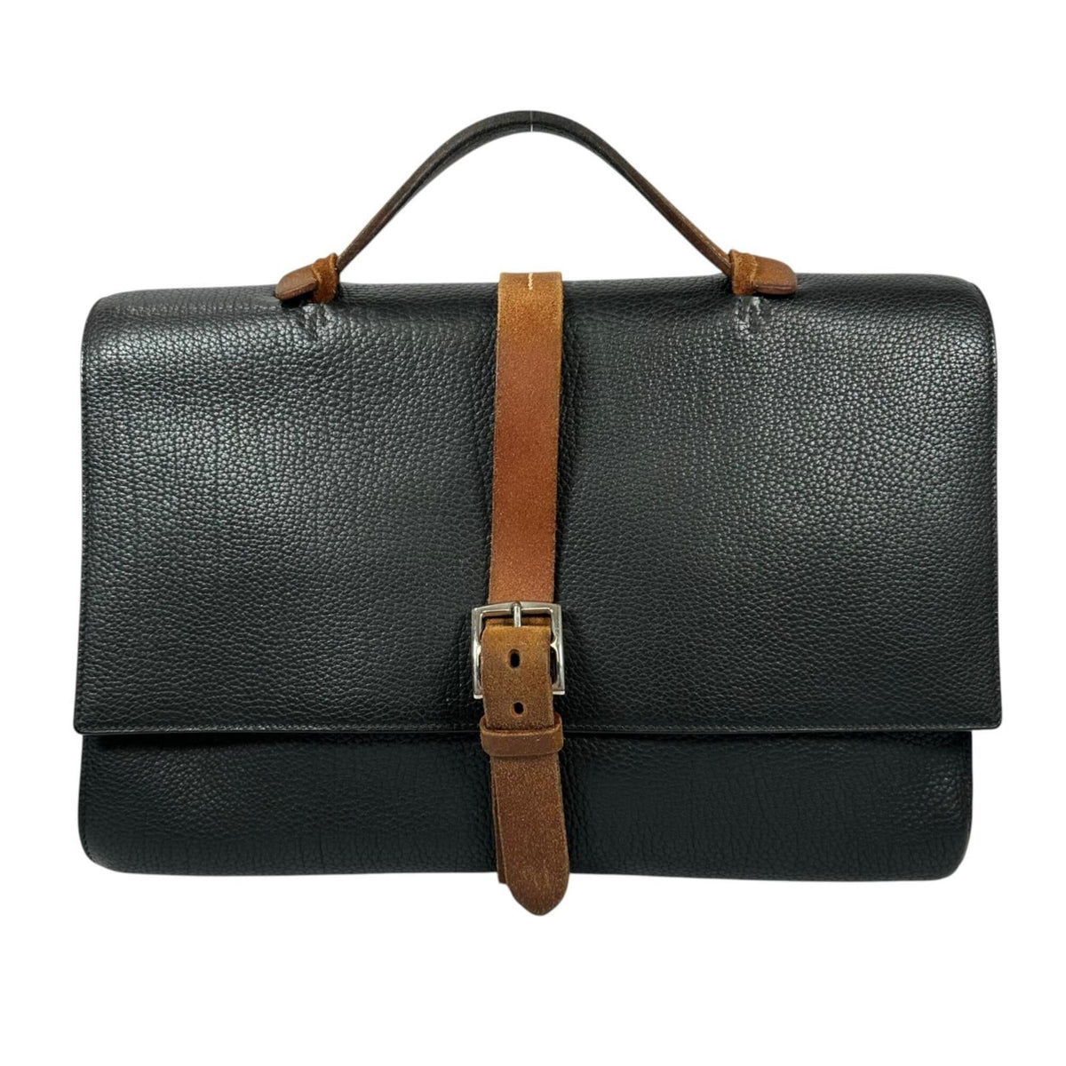 Hermes Black Fjord Leather Document Case (Pre-Owned)