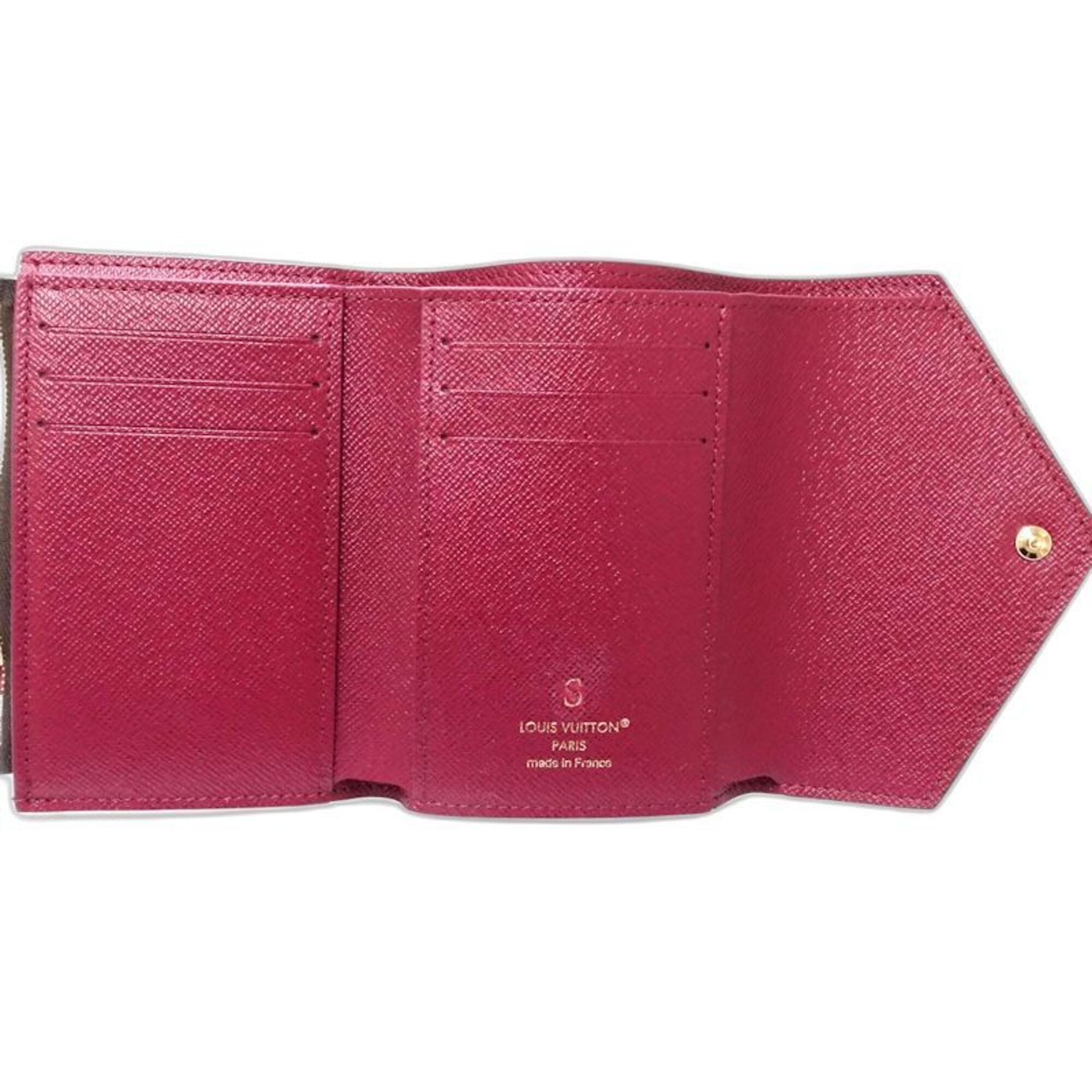 Louis Vuitton Brown Canvas Wallet (Tri-Fold) (Pre-Owned)
