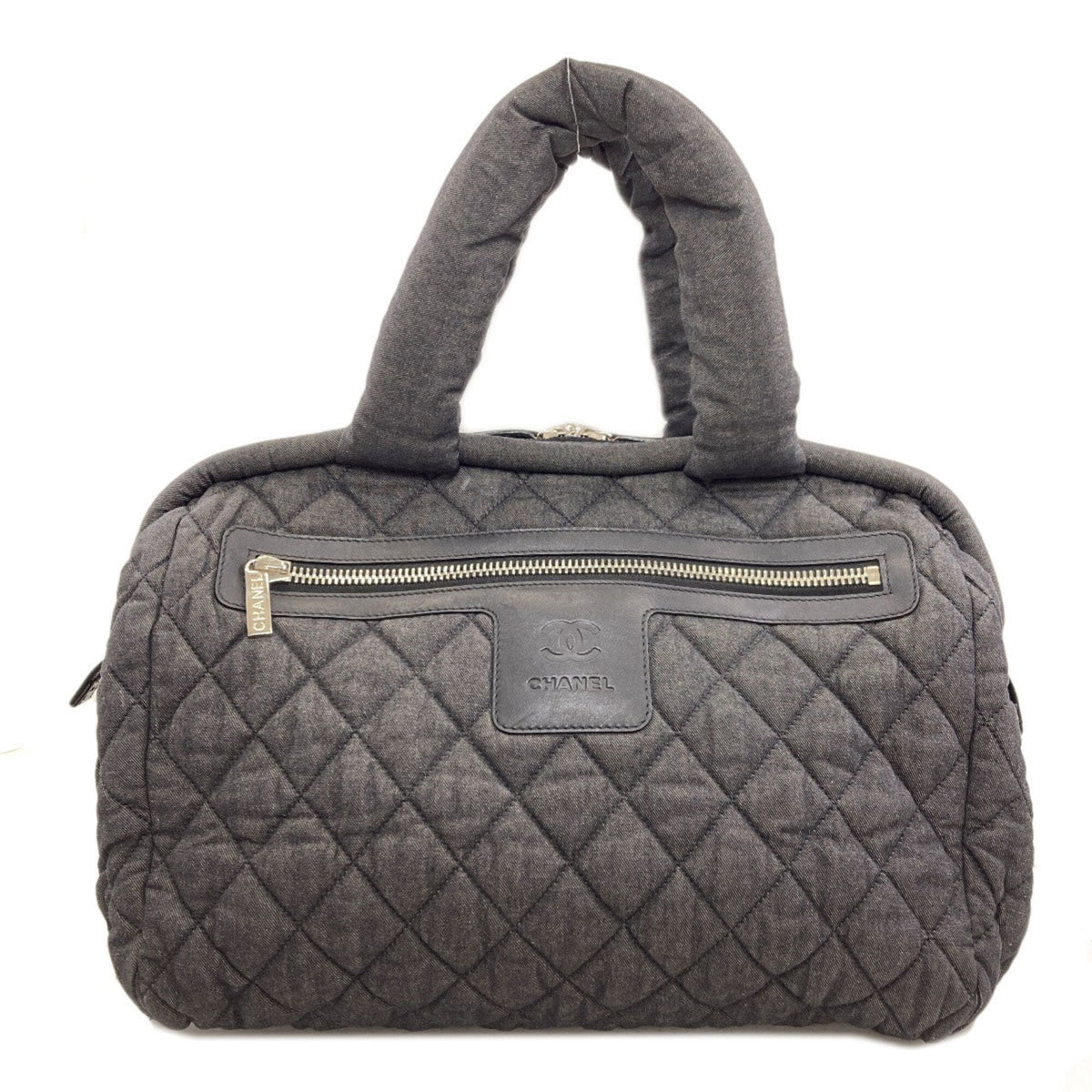 Chanel Denim Gray Denim Tote Bag (Pre-Owned)