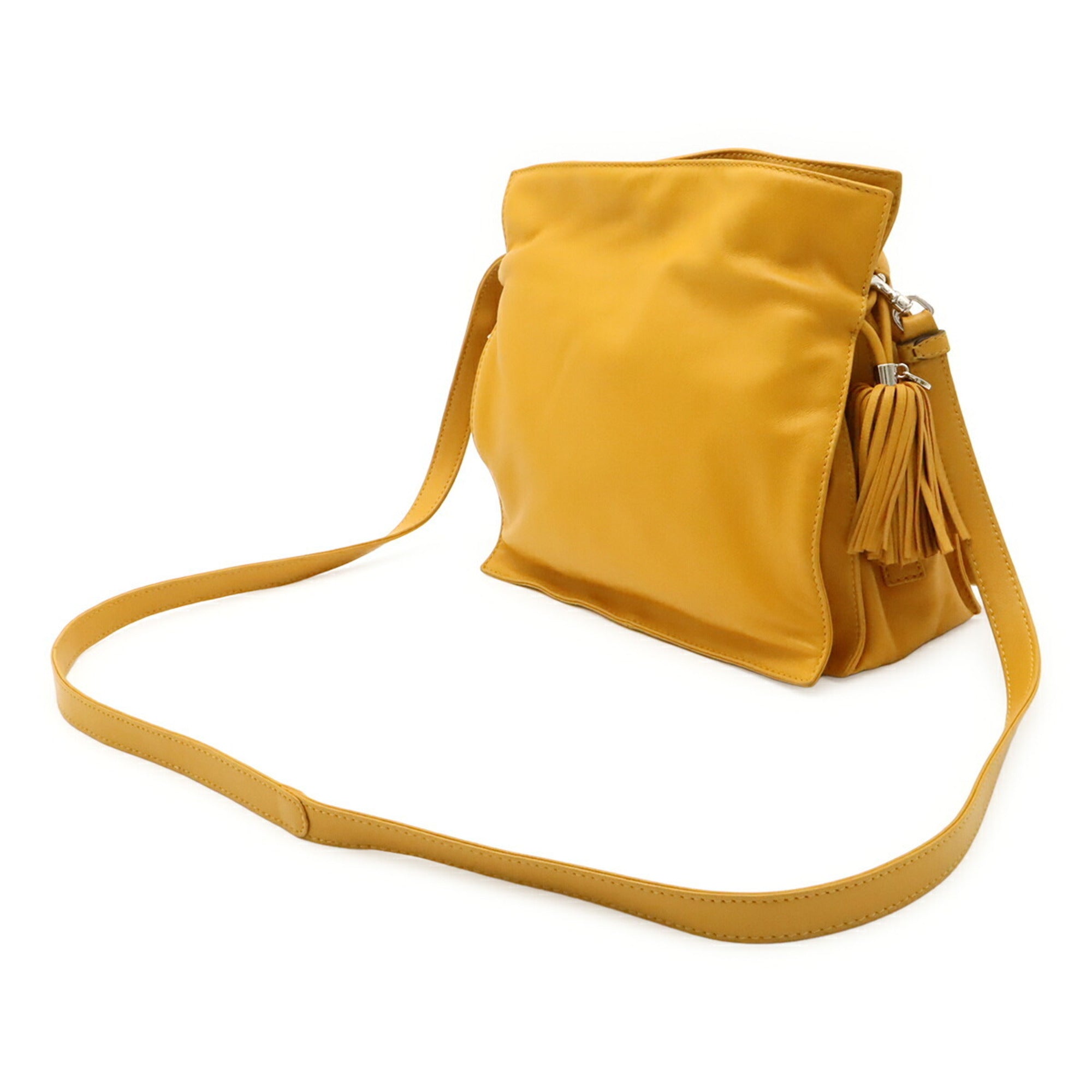 Loewe Yellow Leather Pochette Shoulder Bag (Pre-Owned)