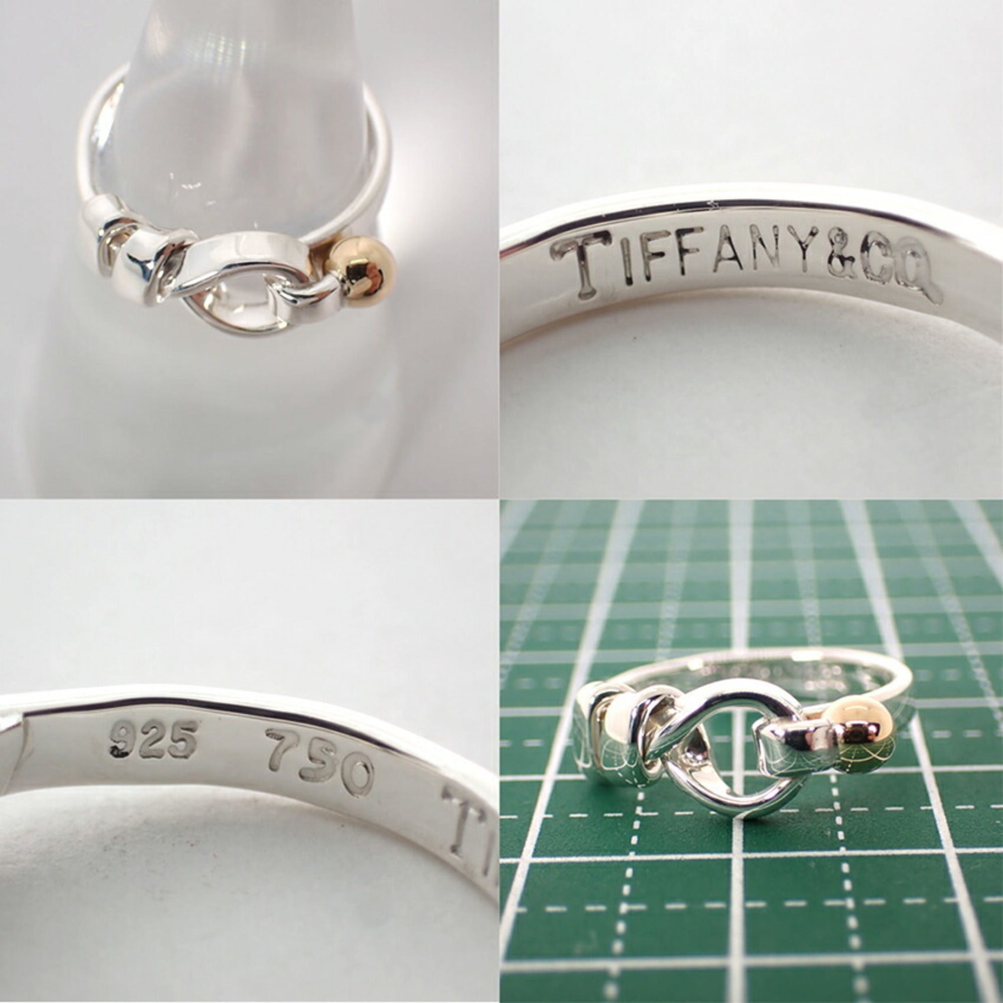 Tiffany Yellow Gold (18K) Sterling Silver 925 Band Ring (Pre-Owned)