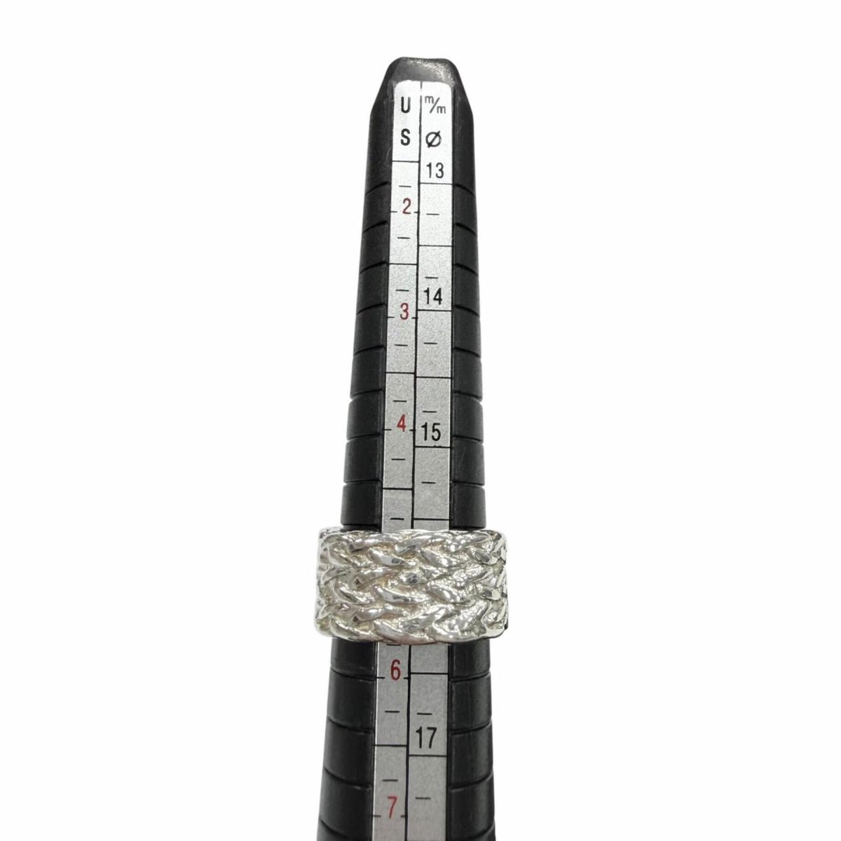 Hermes Silver Silver 925 Band Ring (Pre-Owned)