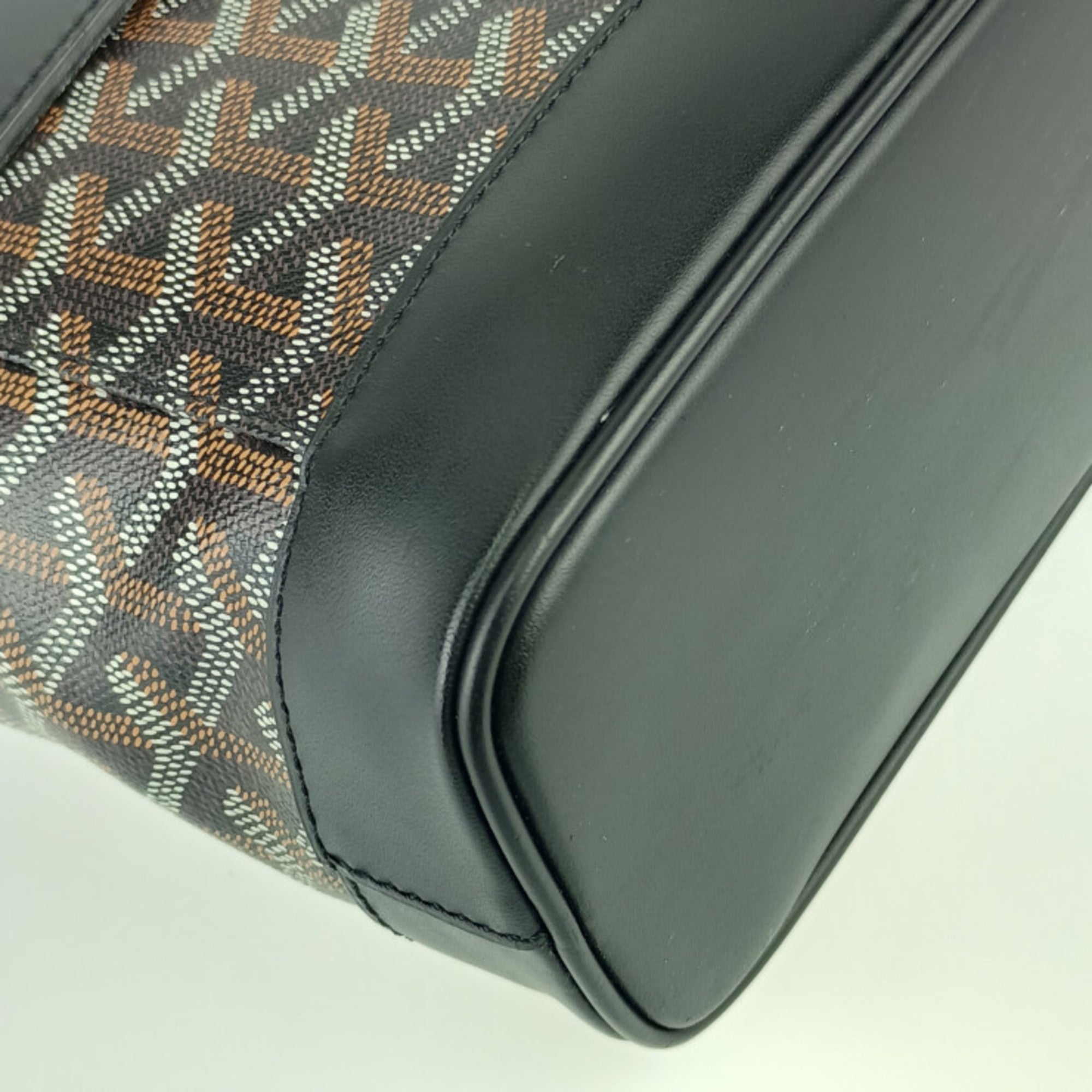 Goyard Black Leather Pvc Briefcase Handbag Tote Bag (Pre-Owned)