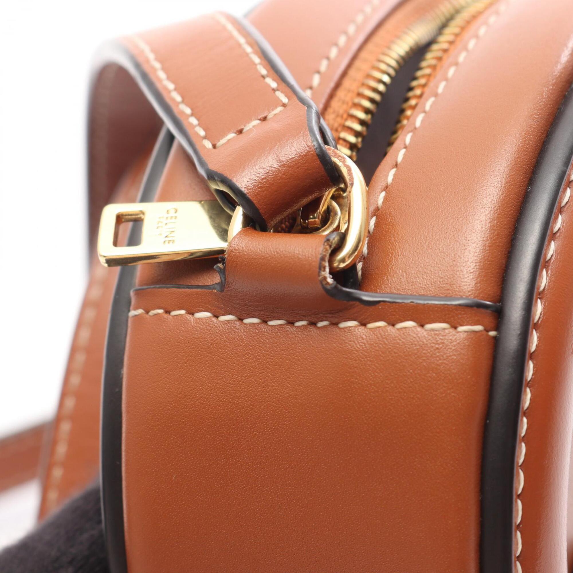 Celine Brown Leather Shoulder Bag (Pre-Owned)