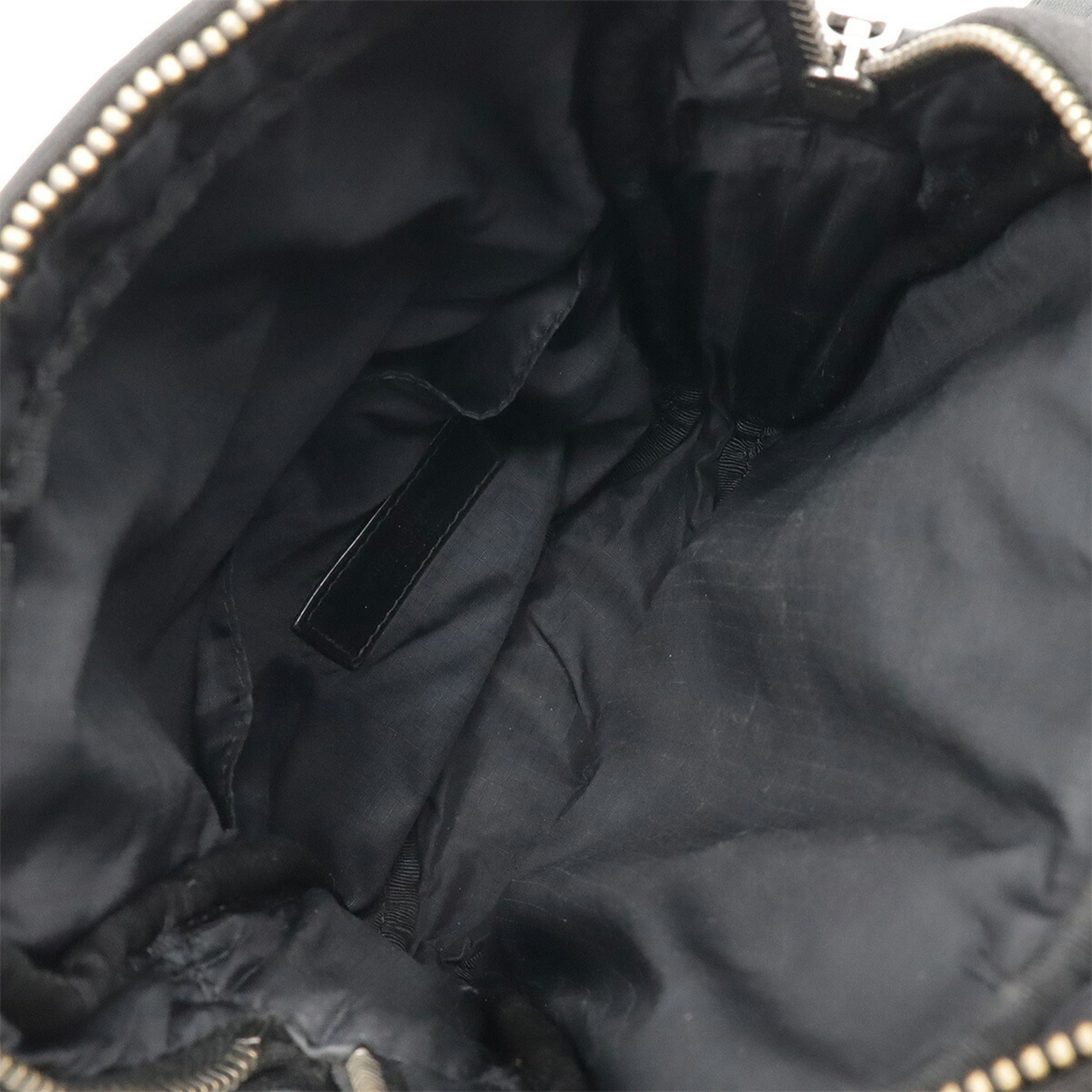 Yves Saint Laurent Black Canvas Leather Pochette Shoulder Bag (Pre-Owned)