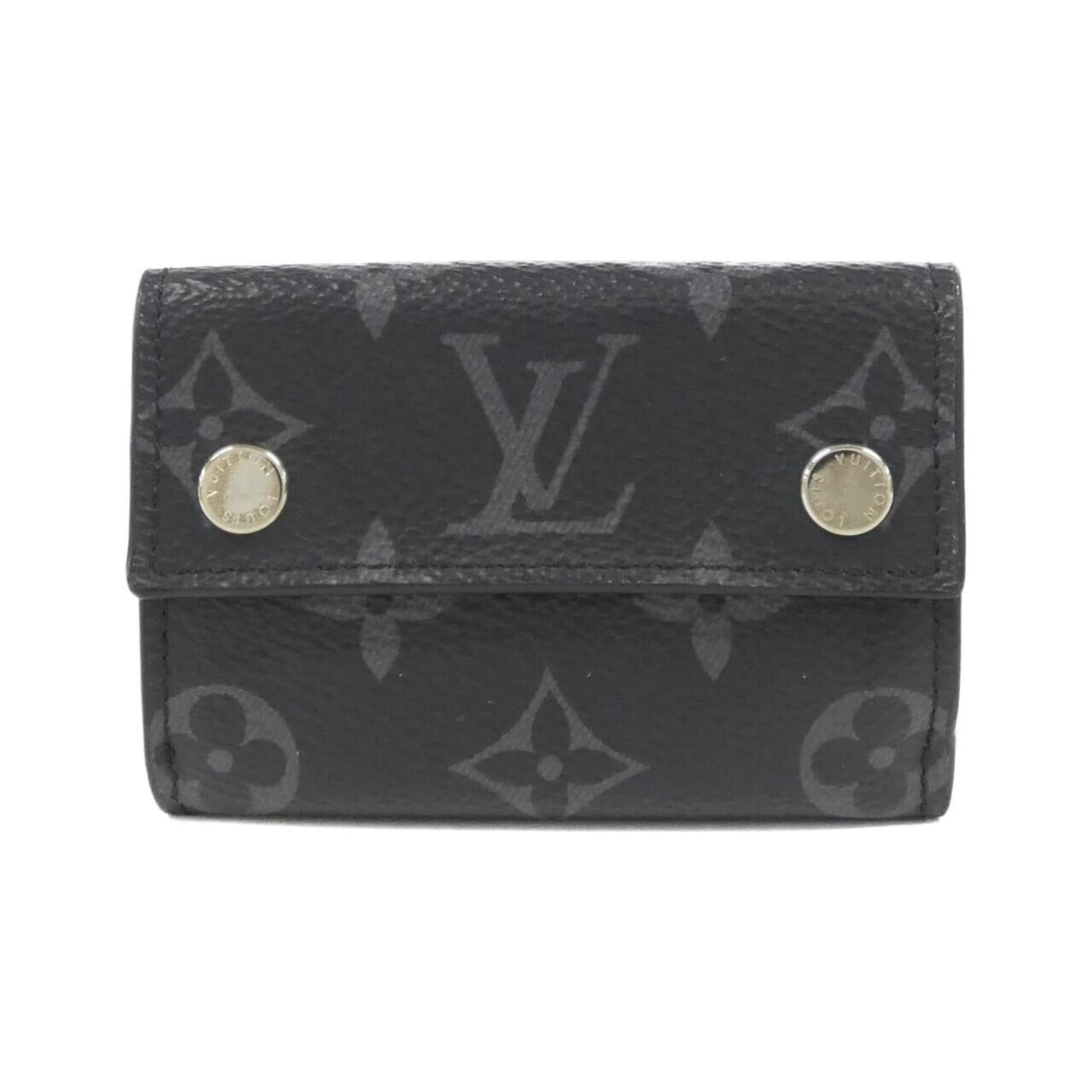 Louis Vuitton Black Coated Canvas Wallet (Bi-Fold) (Pre-Owned)