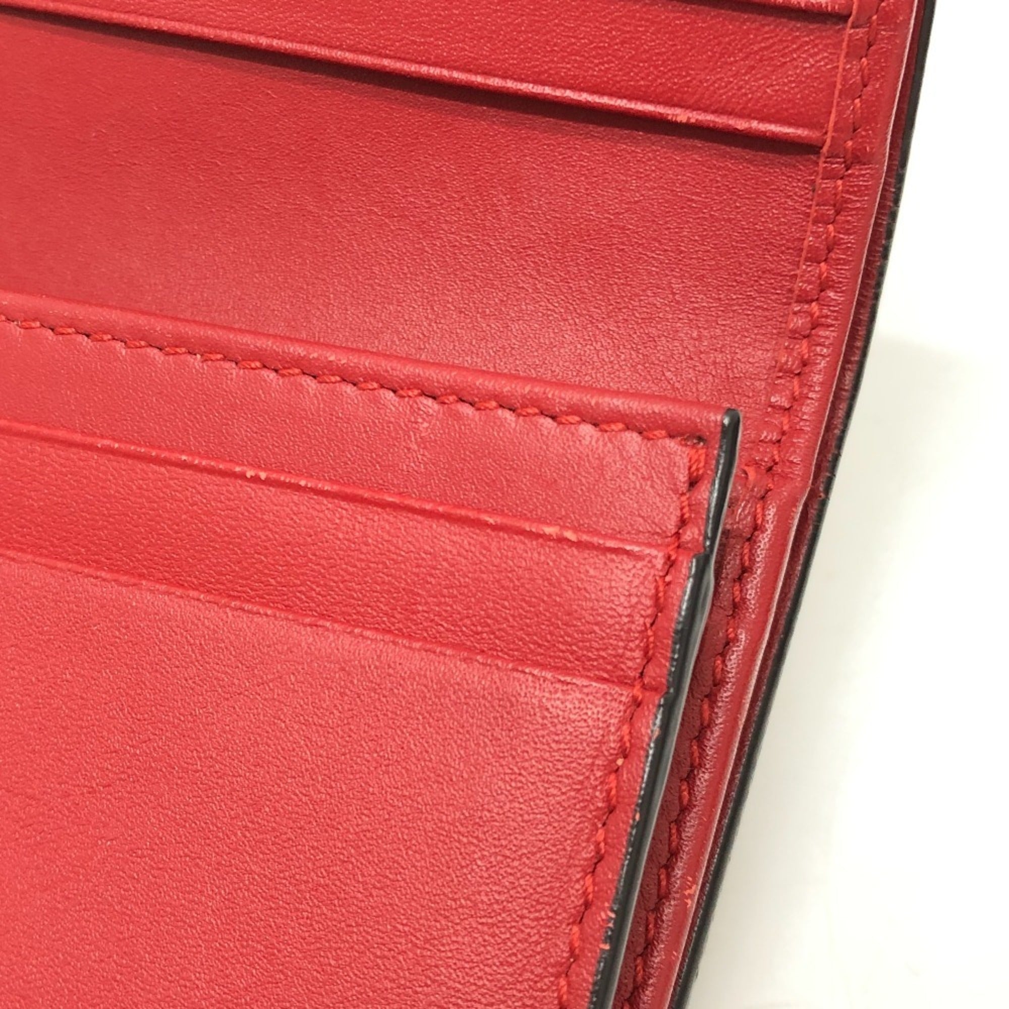 Gucci Beige Red Color Gg Supreme Canvas Wallet (Bi-Fold) (Pre-Owned)