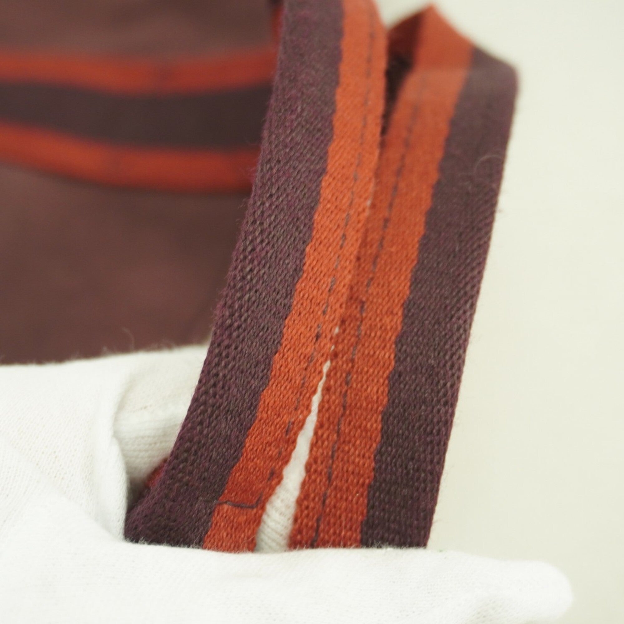 Hermes Bordeaux Canvas Tote Bag (Pre-Owned)