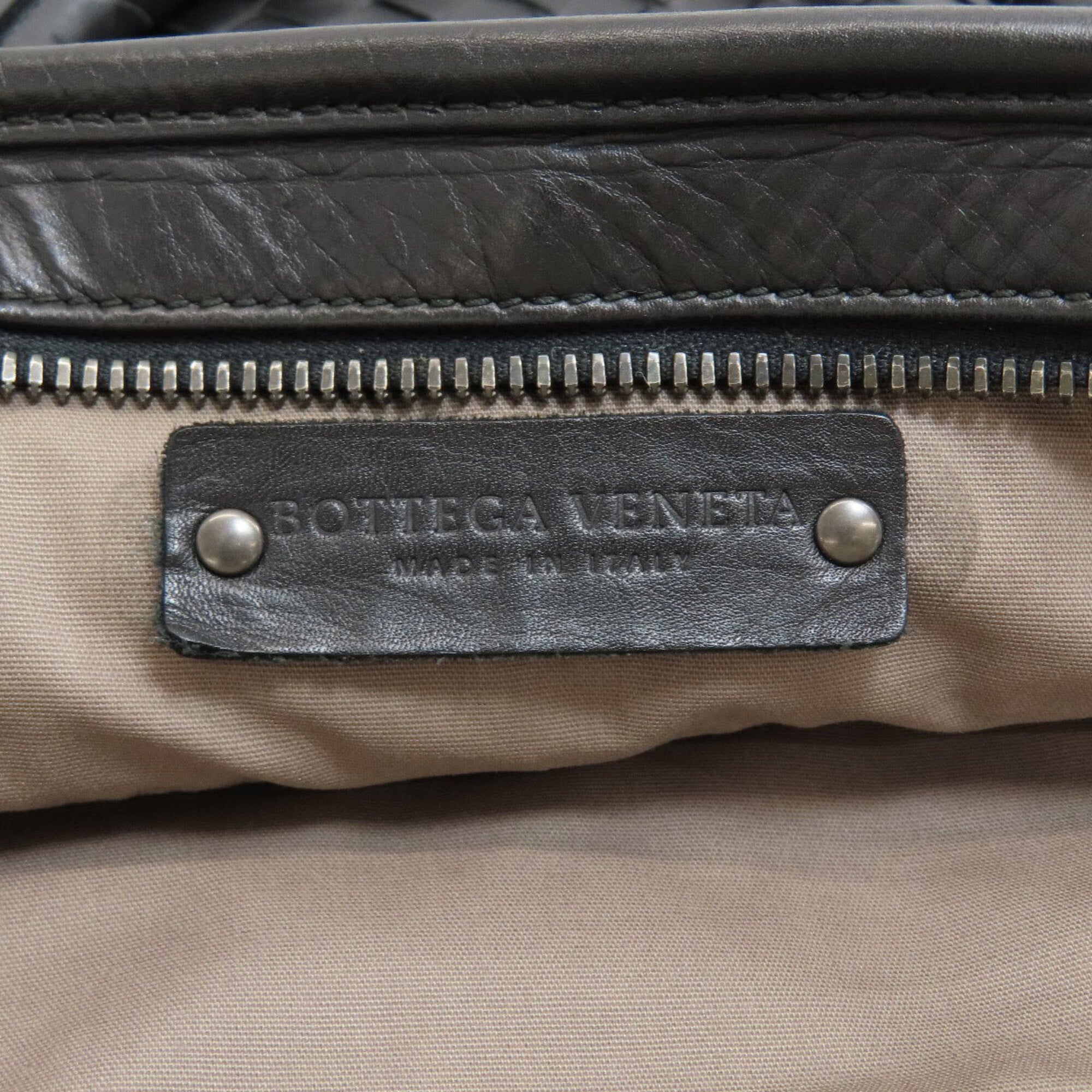 Bottega Veneta Intrecciato Black Leather Briefcase (Pre-Owned)