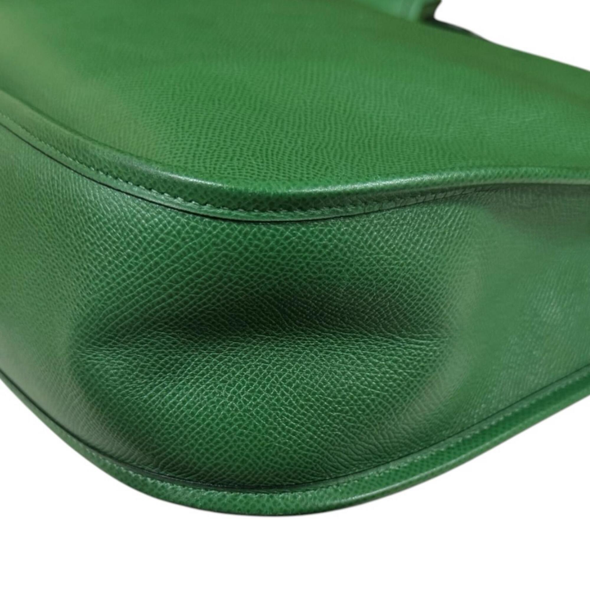 Hermes Green Courchevel Leather Shoulder Bag (Pre-Owned)