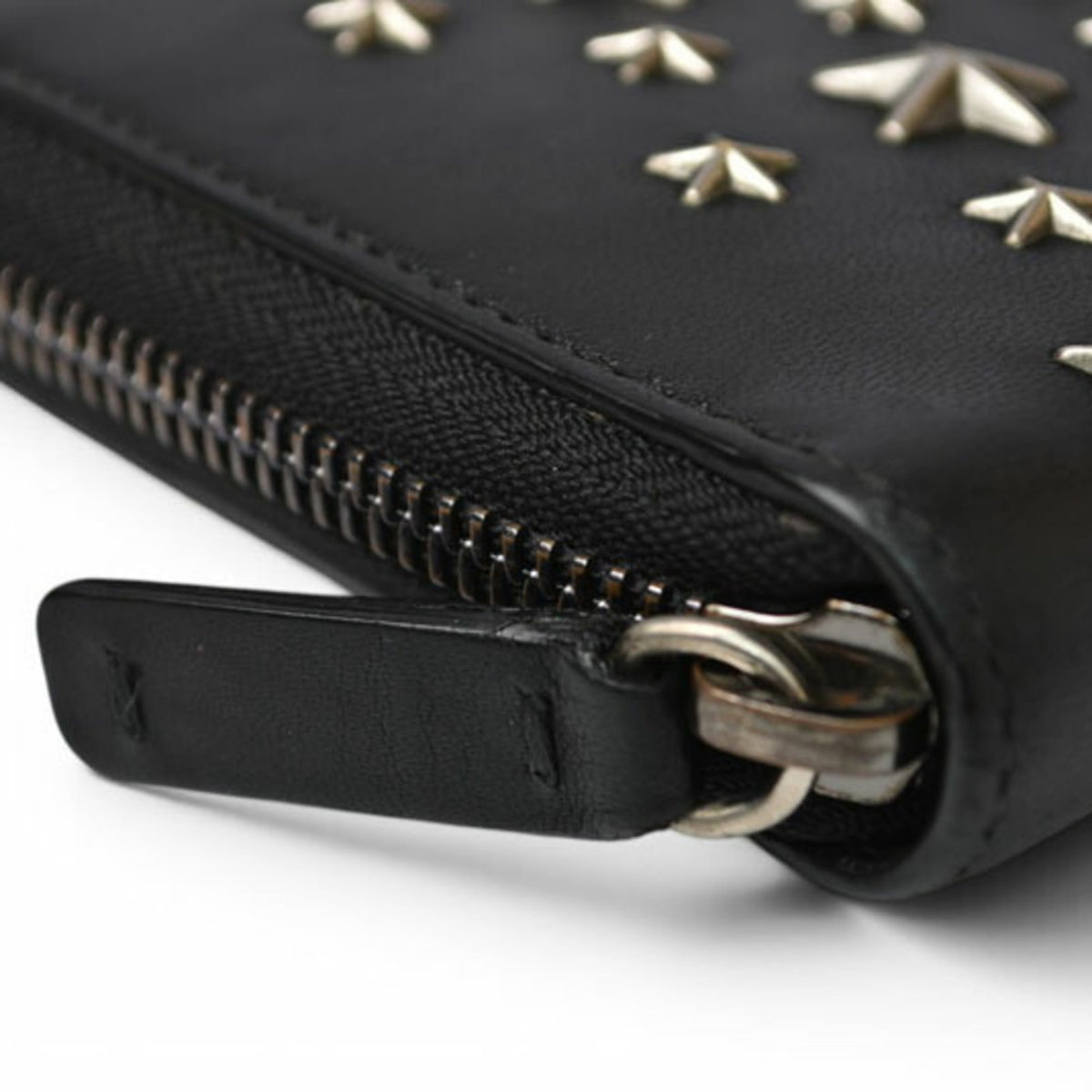 Jimmy Choo Black Leather Long Wallet (Bi-Fold) (Pre-Owned)