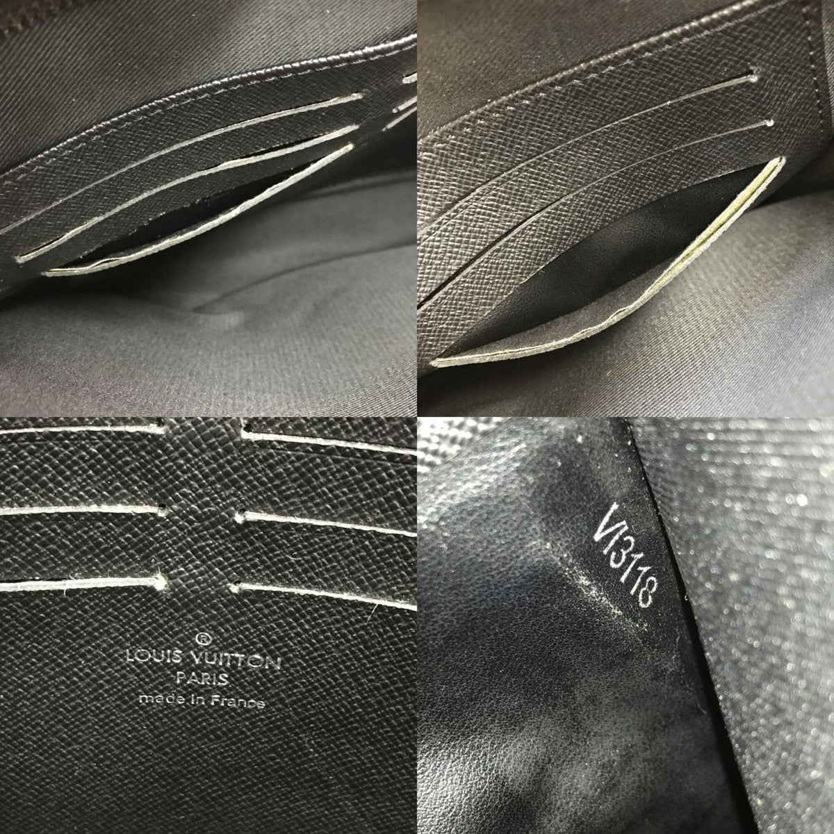 Louis Vuitton Black Gray Clutch Bag Pochette (Pre-Owned)