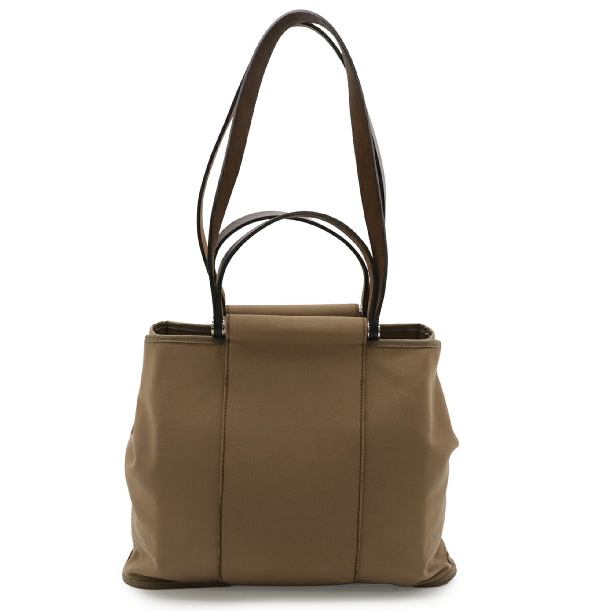 Hermes Beige Toile Officier Handbag Shoulder Bag Tote Bag (Pre-Owned)