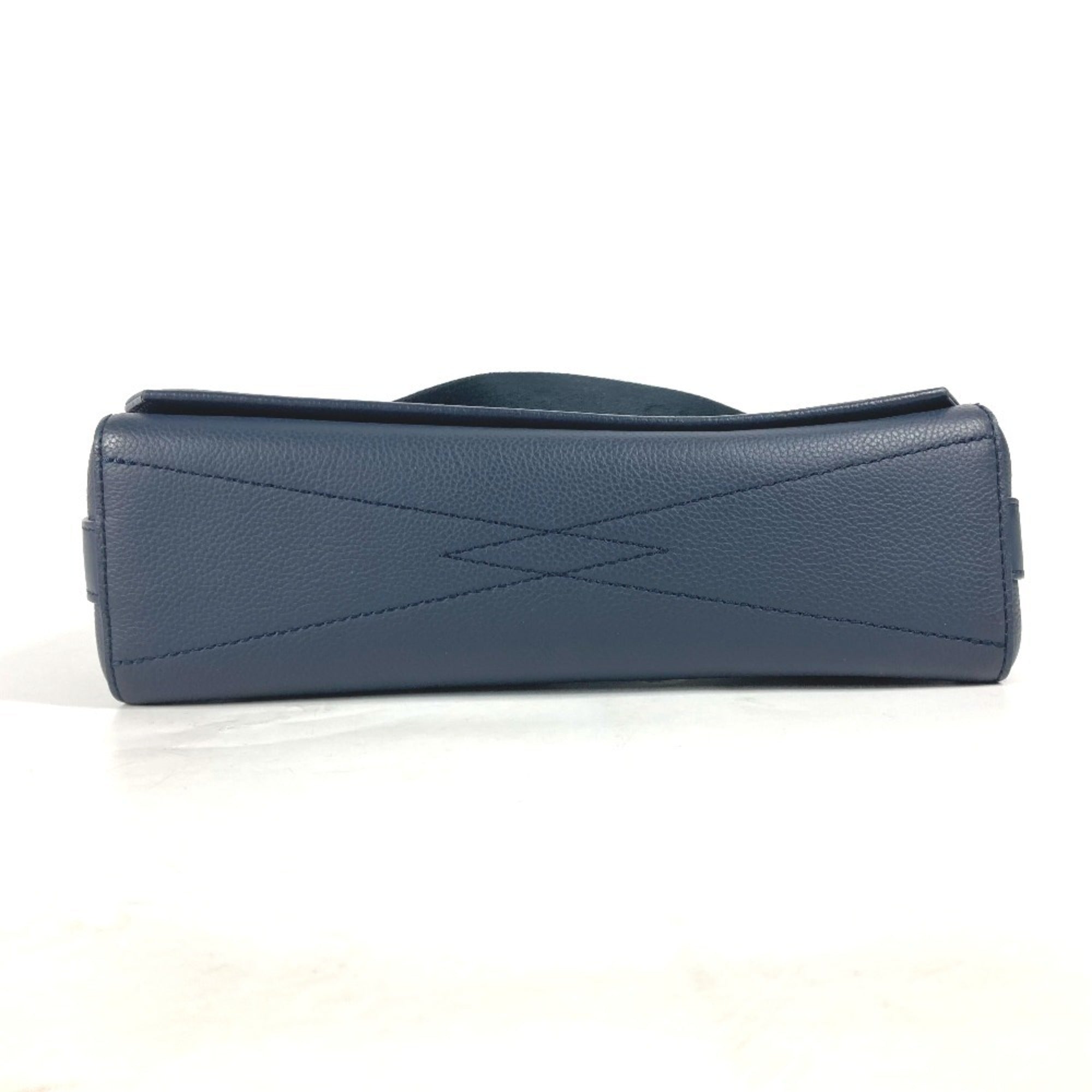 Louis Vuitton Navy Leather Shoulder Bag (Pre-Owned)