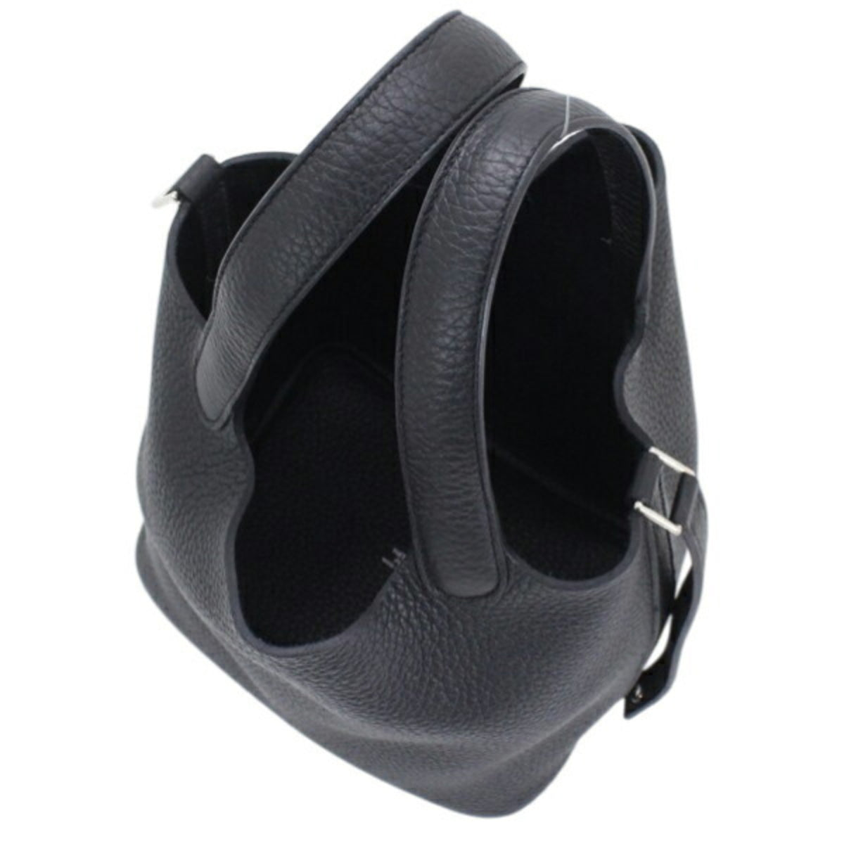 Hermes Picotin Black Taurillon Clemence Leather Handbag Tote Bag (Pre-Owned)
