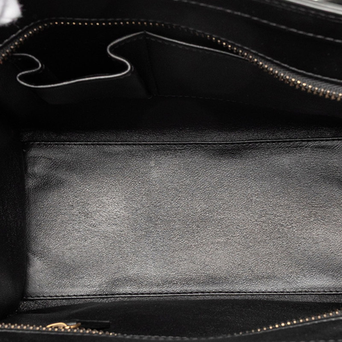 Celine Beige Black Ivory Leather Handbag Tote Bag (Pre-Owned)