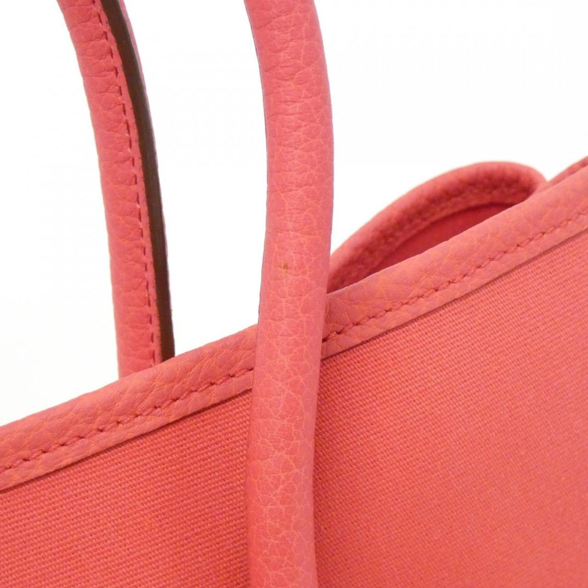 Hermes Bougainvillier Toile Officier Negonda Leather Handbag (Pre-Owned)