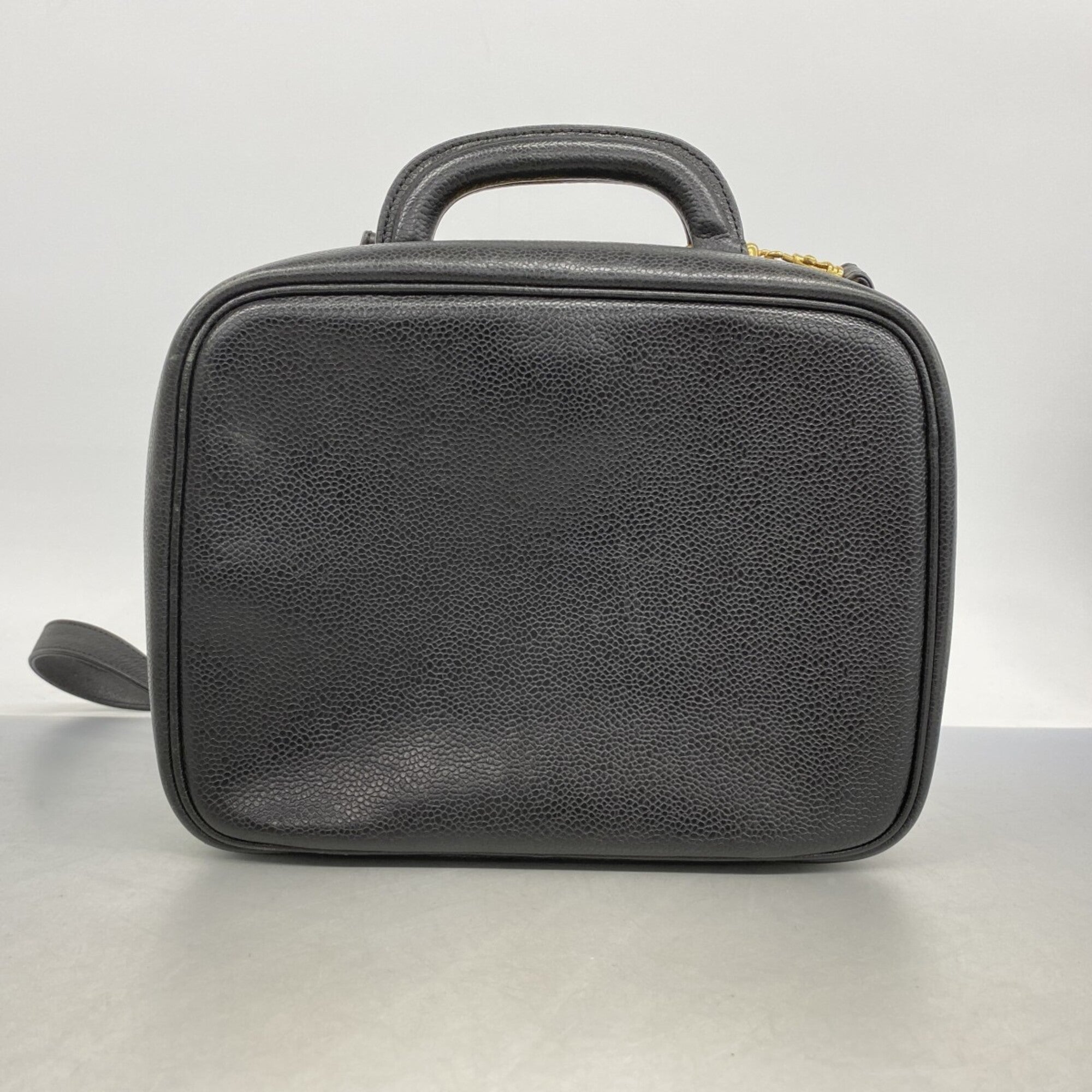 Chanel Black Grained Calfskin Vanity Bag (Pre-Owned)