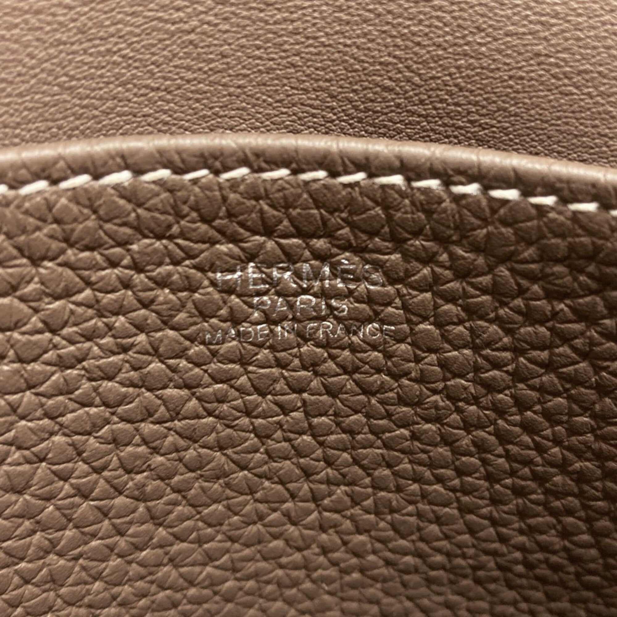 Hermes Etoupe Gray Handbag (Pre-Owned)