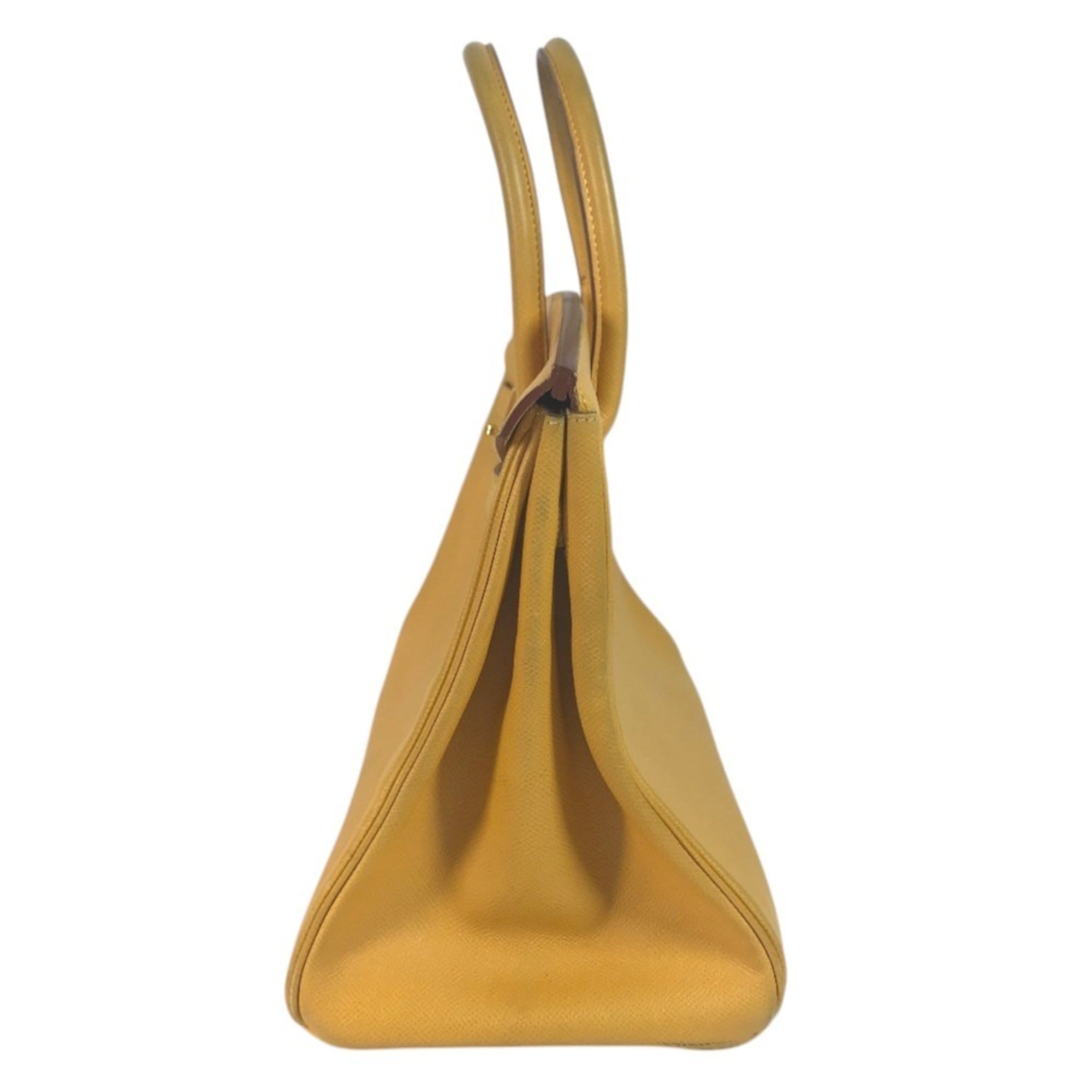 Hermes Jaune Yellow Leather Handbag Tote Bag (Pre-Owned)