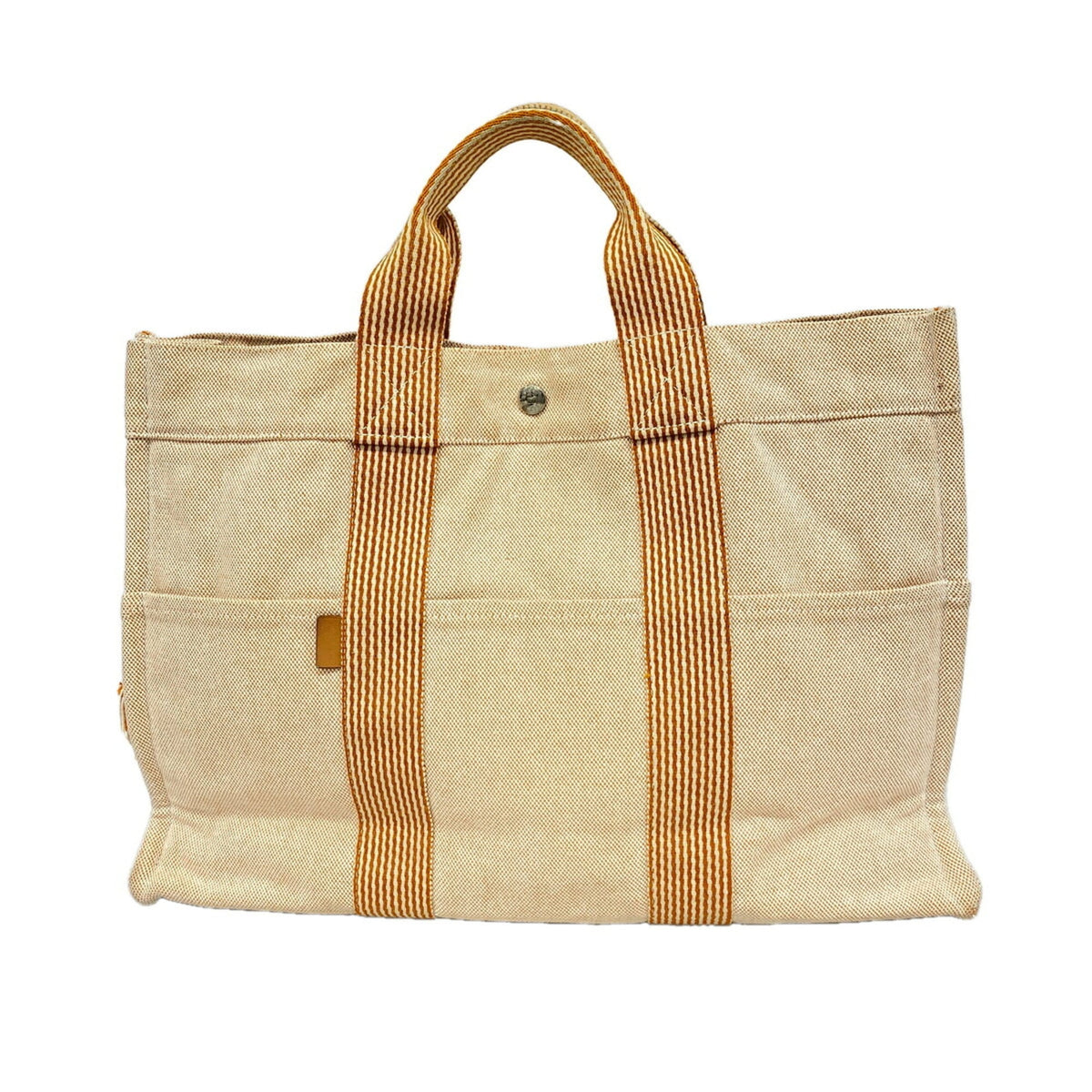 Hermes Orange Canvas Tote Bag (Pre-Owned)