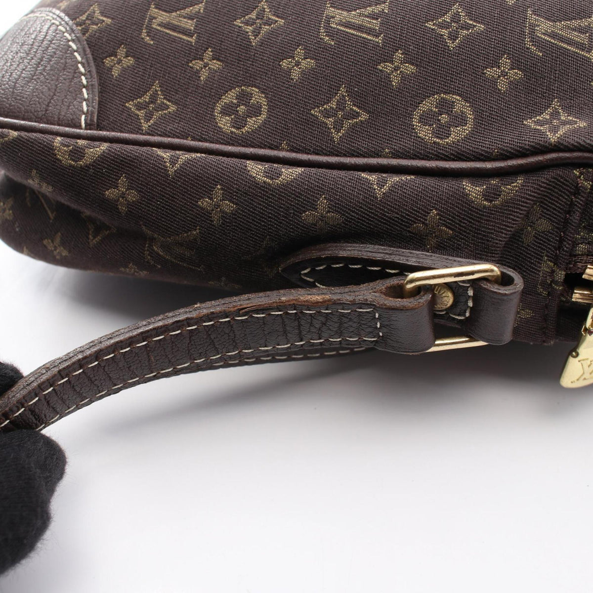 Louis Vuitton Brown Ebene Canvas Leather Handbag Pochette Shoulder Bag (Pre-Owned)