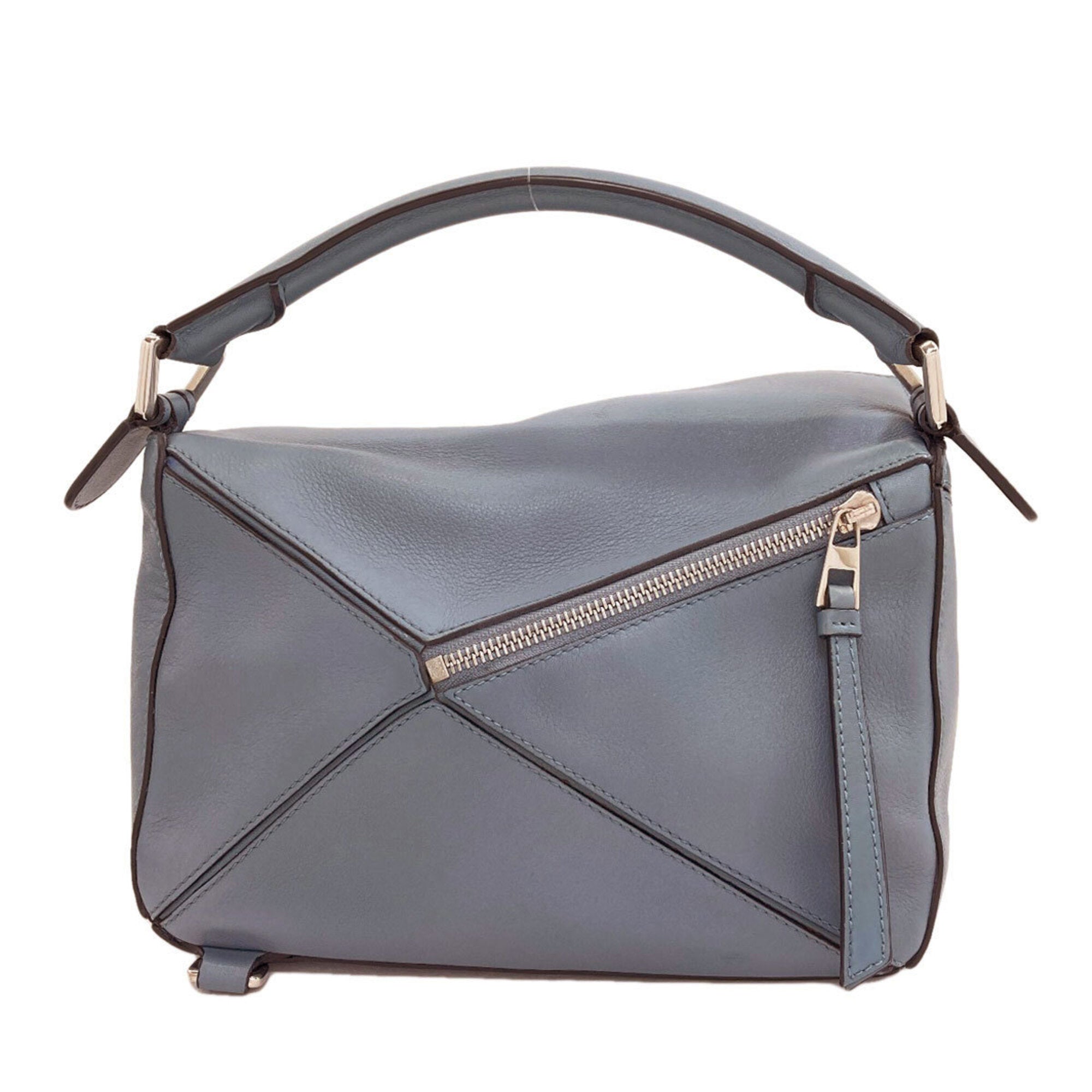 Loewe Puzzle Light Blue Leather Handbag (Pre-Owned)