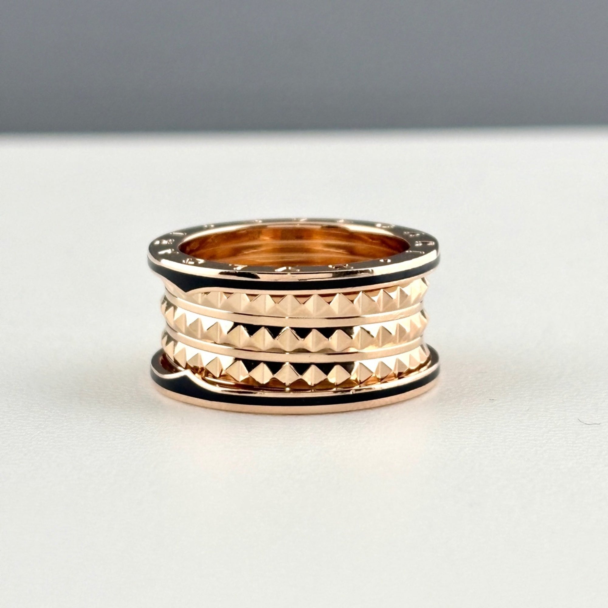Bvlgari B.Zero1 Black Pink Ceramic Band Ring (Pre-Owned)