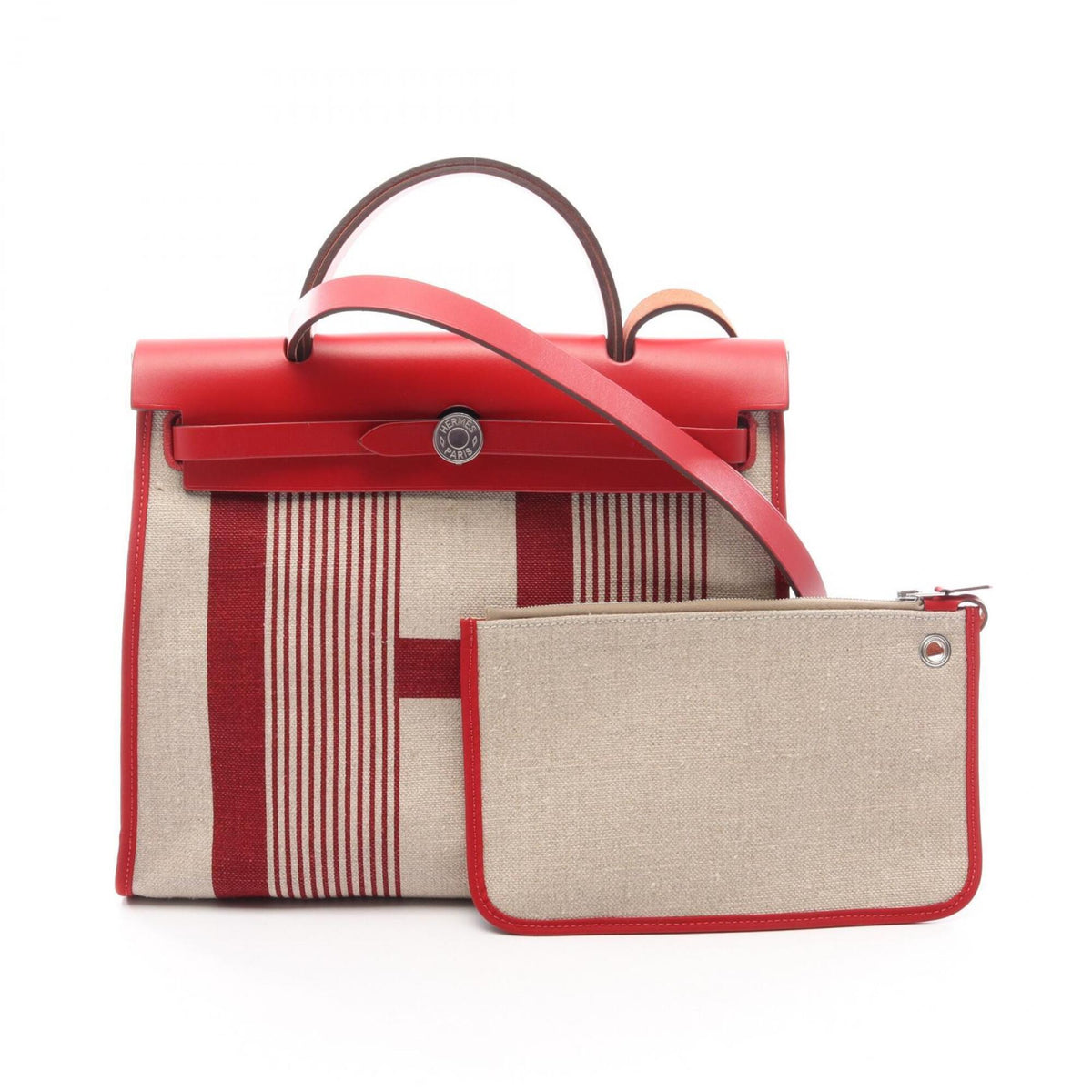 Hermes Beige Bordeaux Ficelle Handbag Pouch (Pre-Owned)