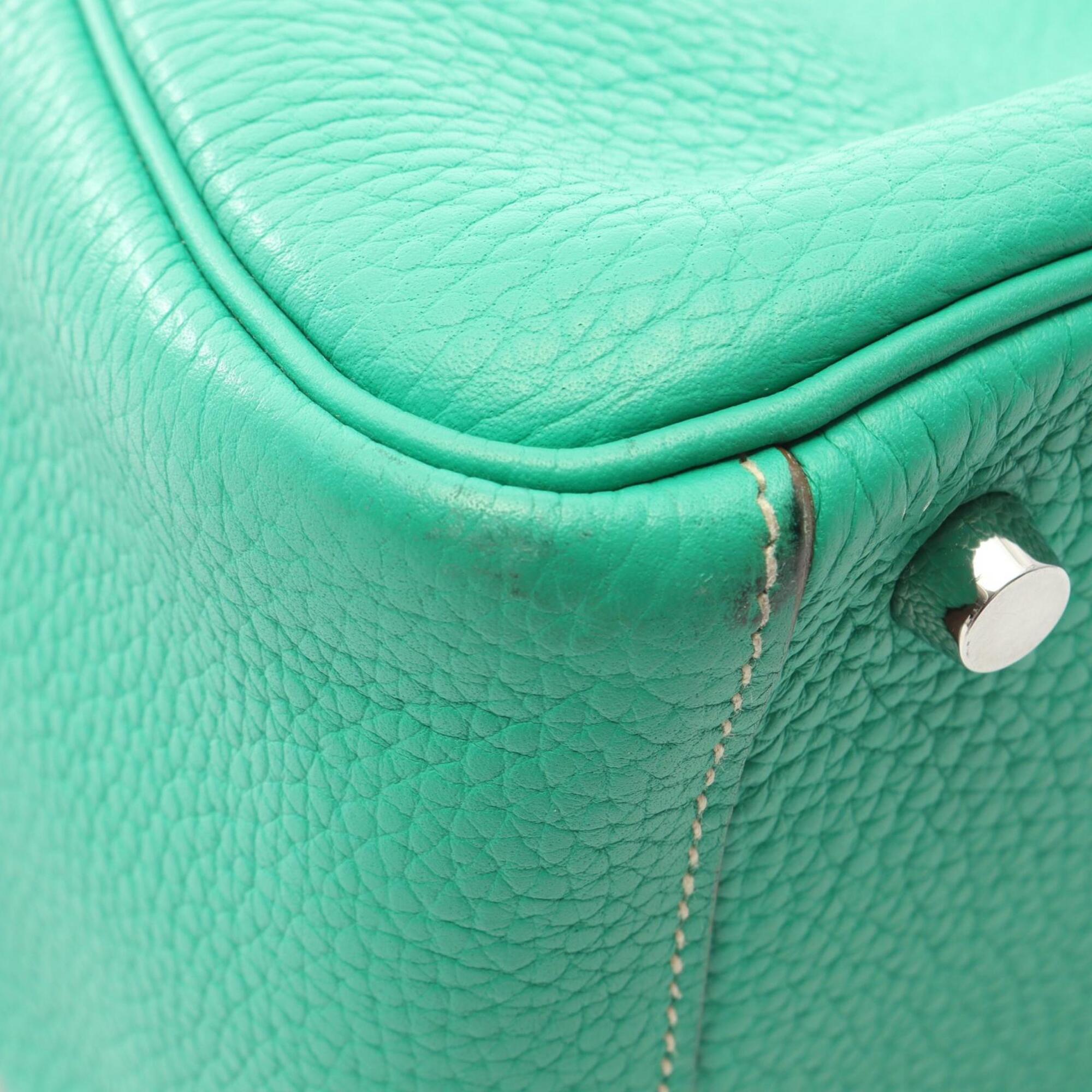 Hermes Beige Green Gris Tourterelle Mint Green Taurillon Clemence Leather Handbag Shoulder Bag (Pre-Owned)