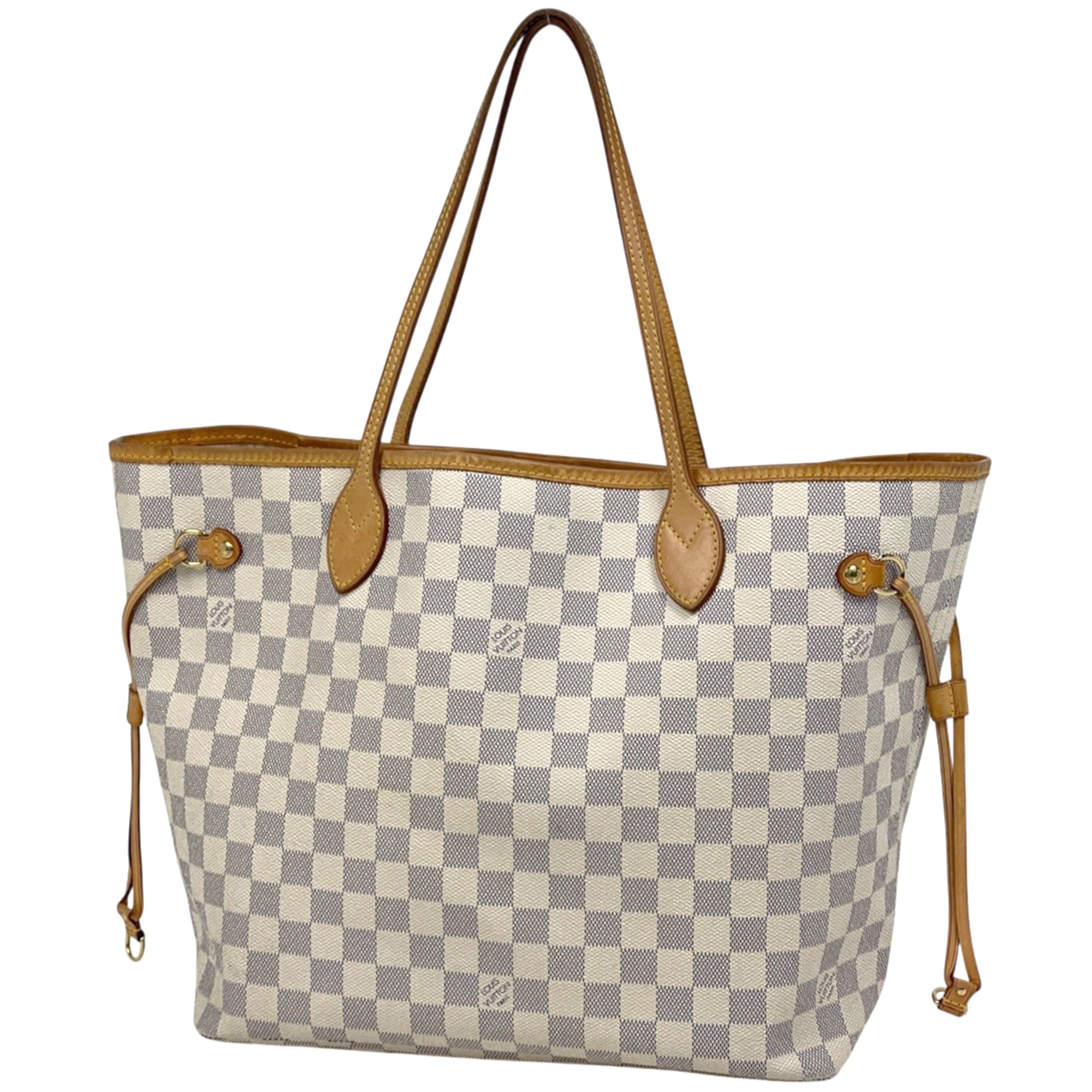 Louis Vuitton White Damier Azur Shoulder Bag Tote Bag (Pre-Owned)