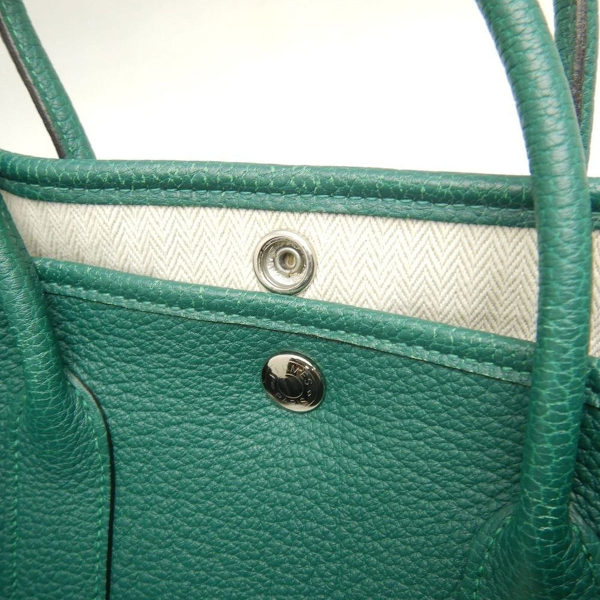Hermes Garden Green Negonda Leather Handbag (Pre-Owned)
