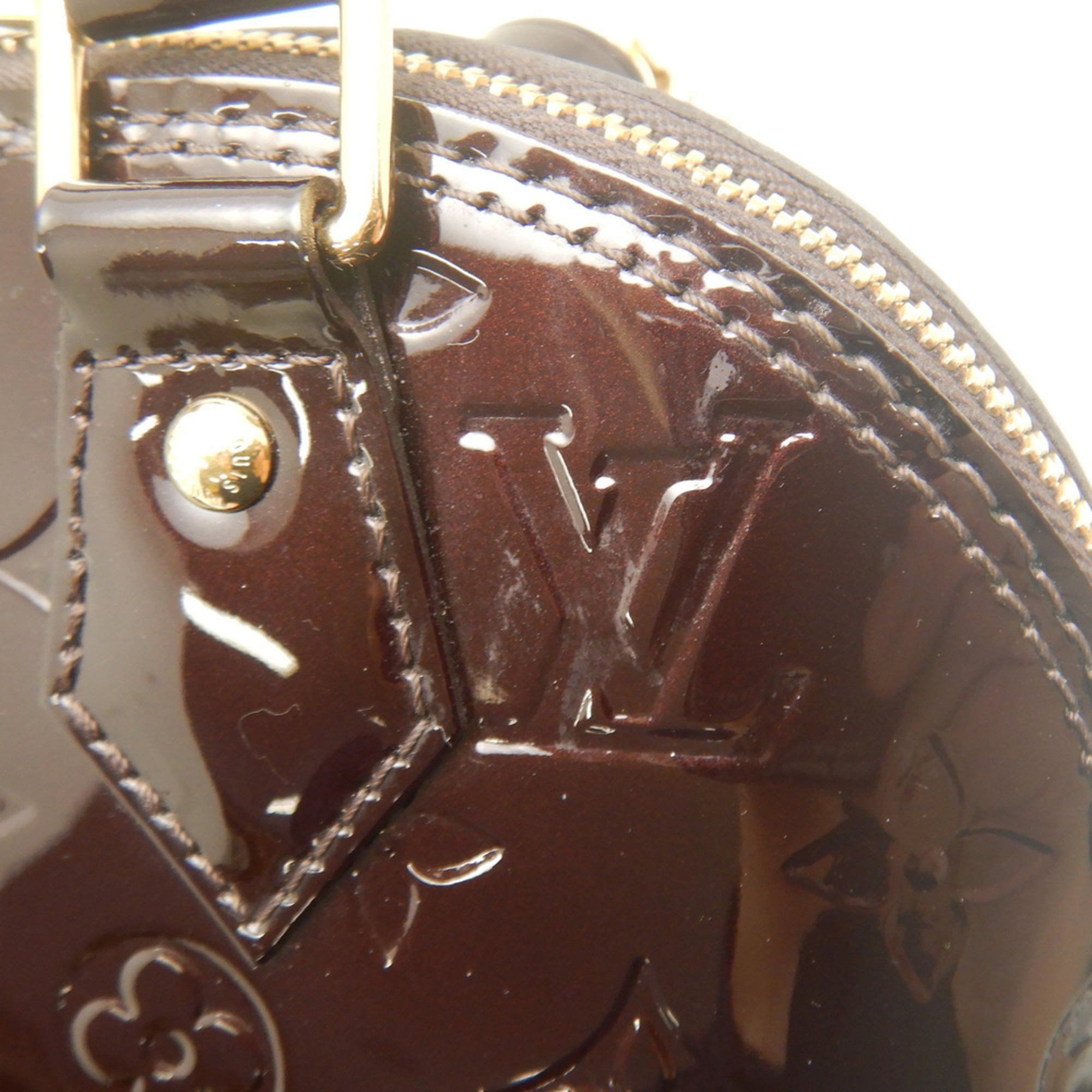 Louis Vuitton Amarante Vernis Monogram Handbag (Pre-Owned)