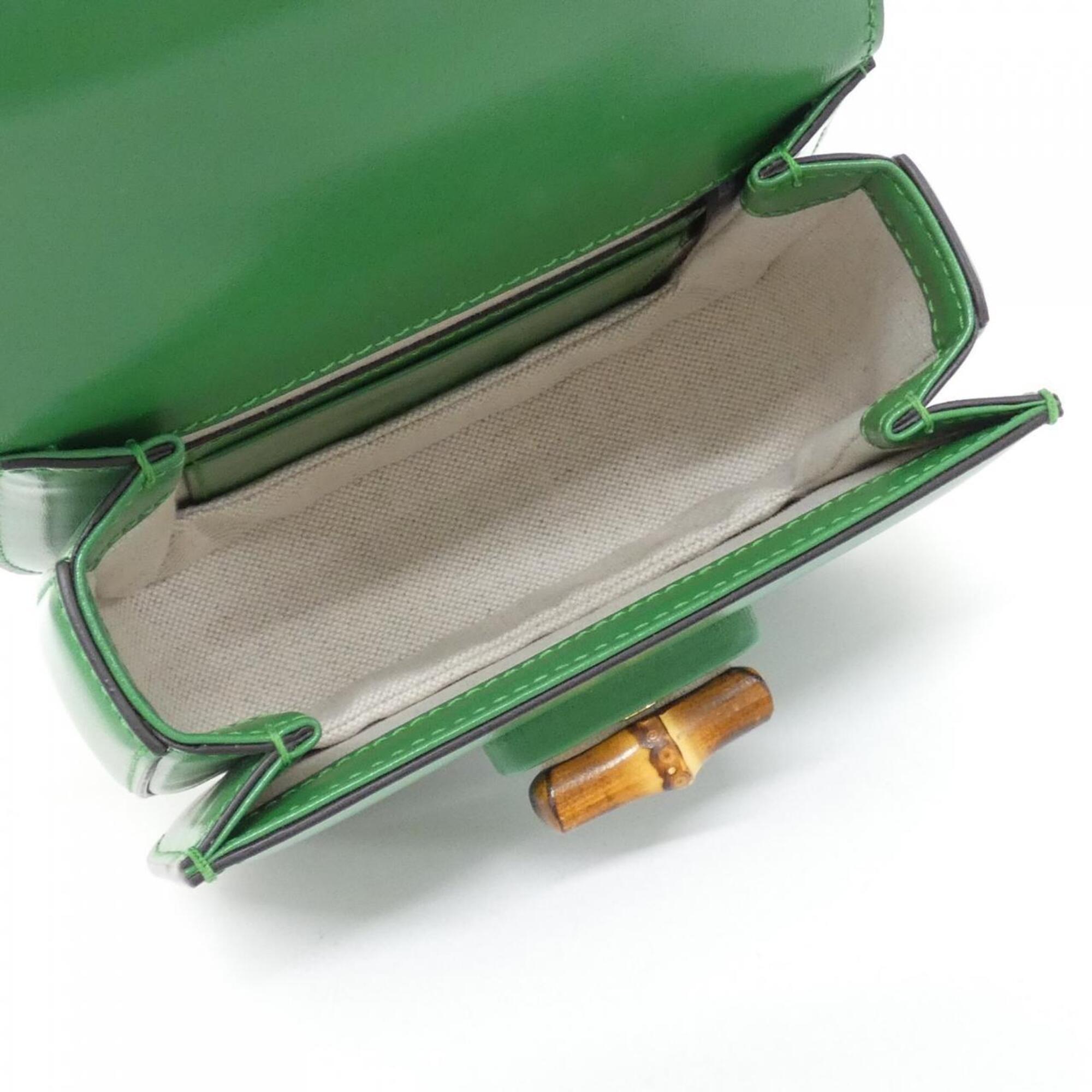 Gucci Green Leather Handbag (Pre-Owned)