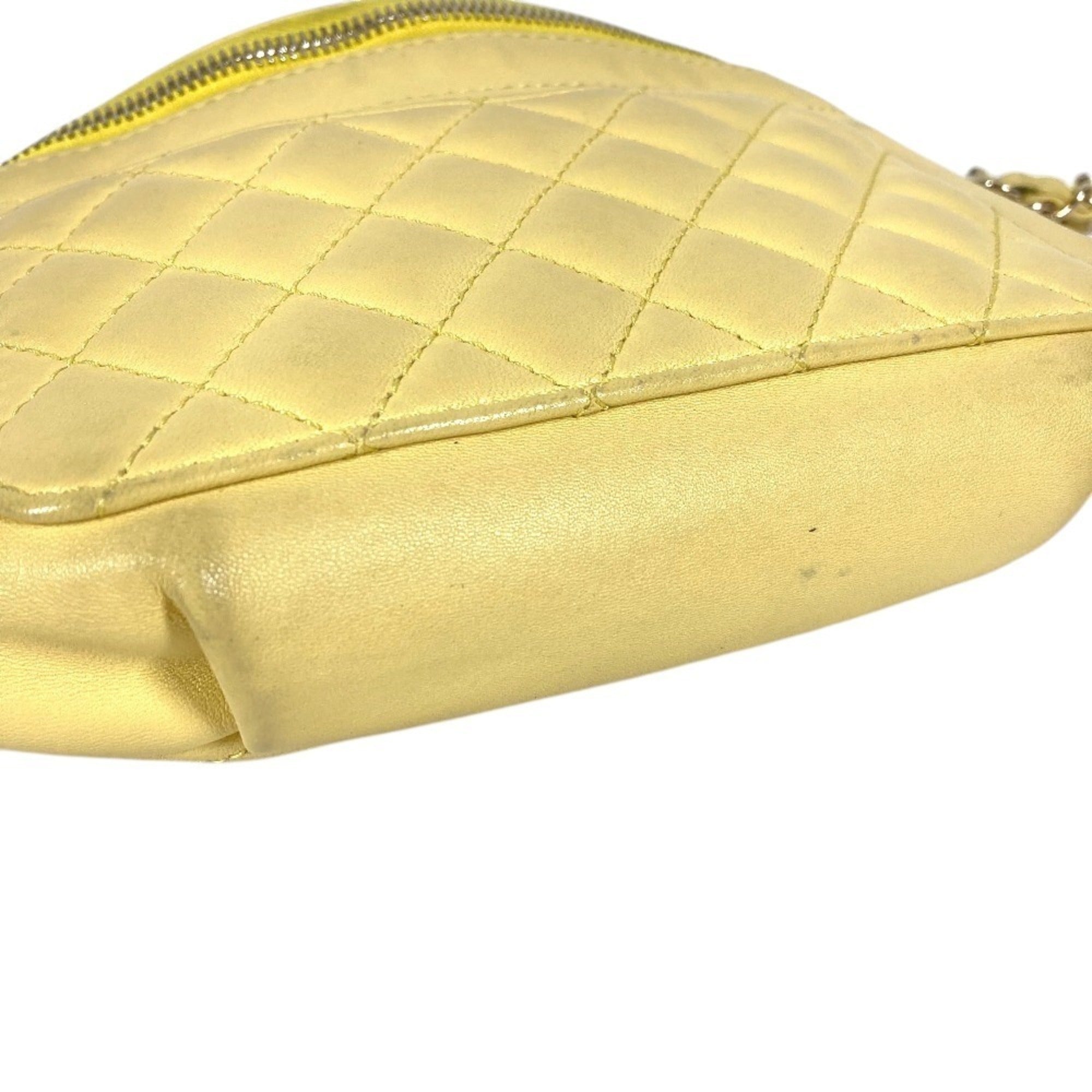 Chanel Matelasse Yellow Leather Sling Bag (Pre-Owned)