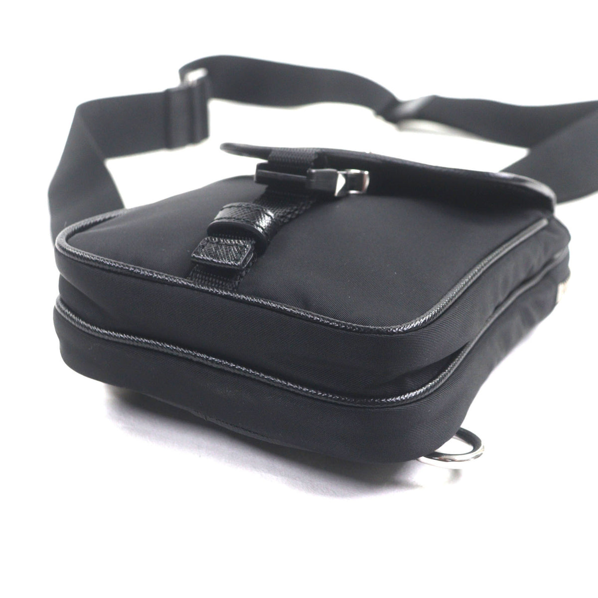 Prada Black Saffiano Nylon Sling Bag (Pre-Owned)