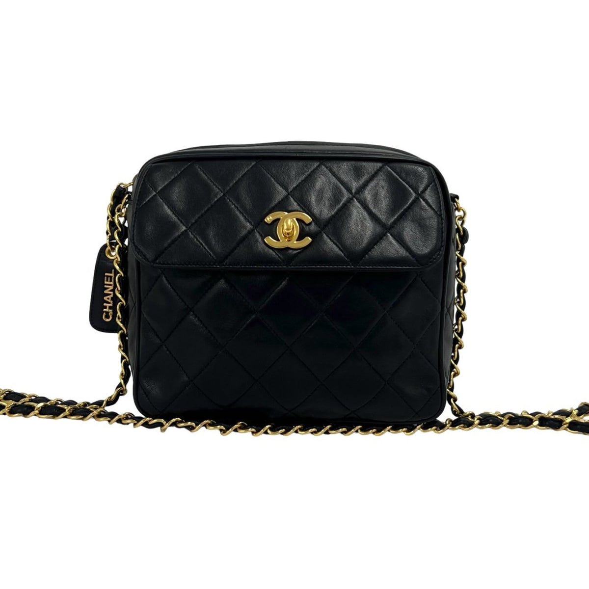Chanel Black Leather Shoulder Bag (Pre-Owned)