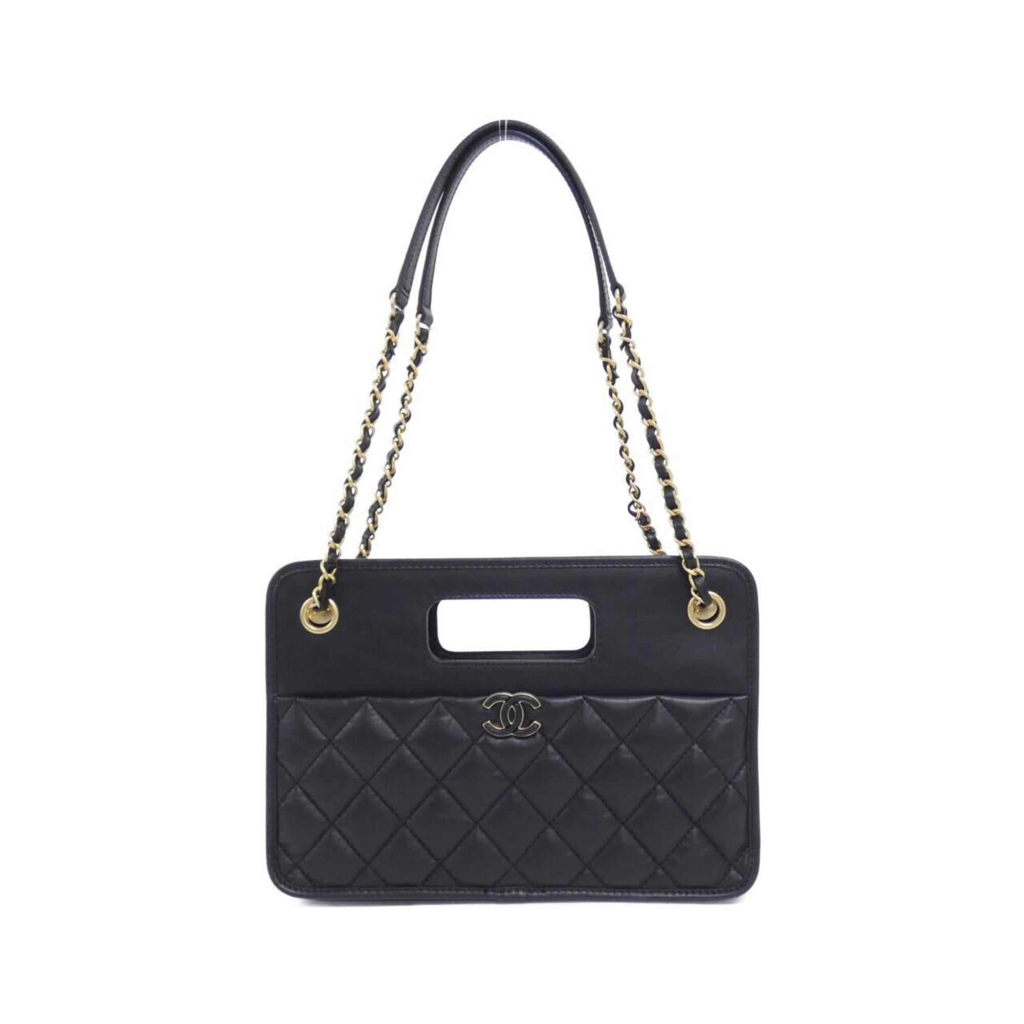 Chanel Black Leather Shoulder Bag (Pre-Owned)