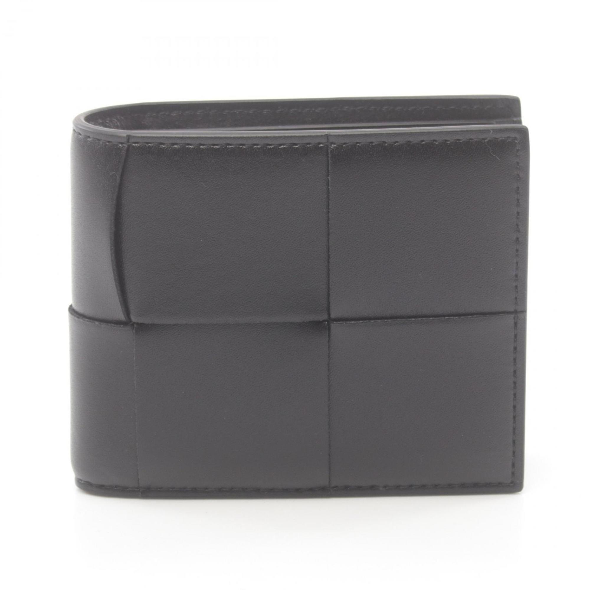 Bottega Veneta Black Leather Wallet (Bi-Fold) (Pre-Owned)