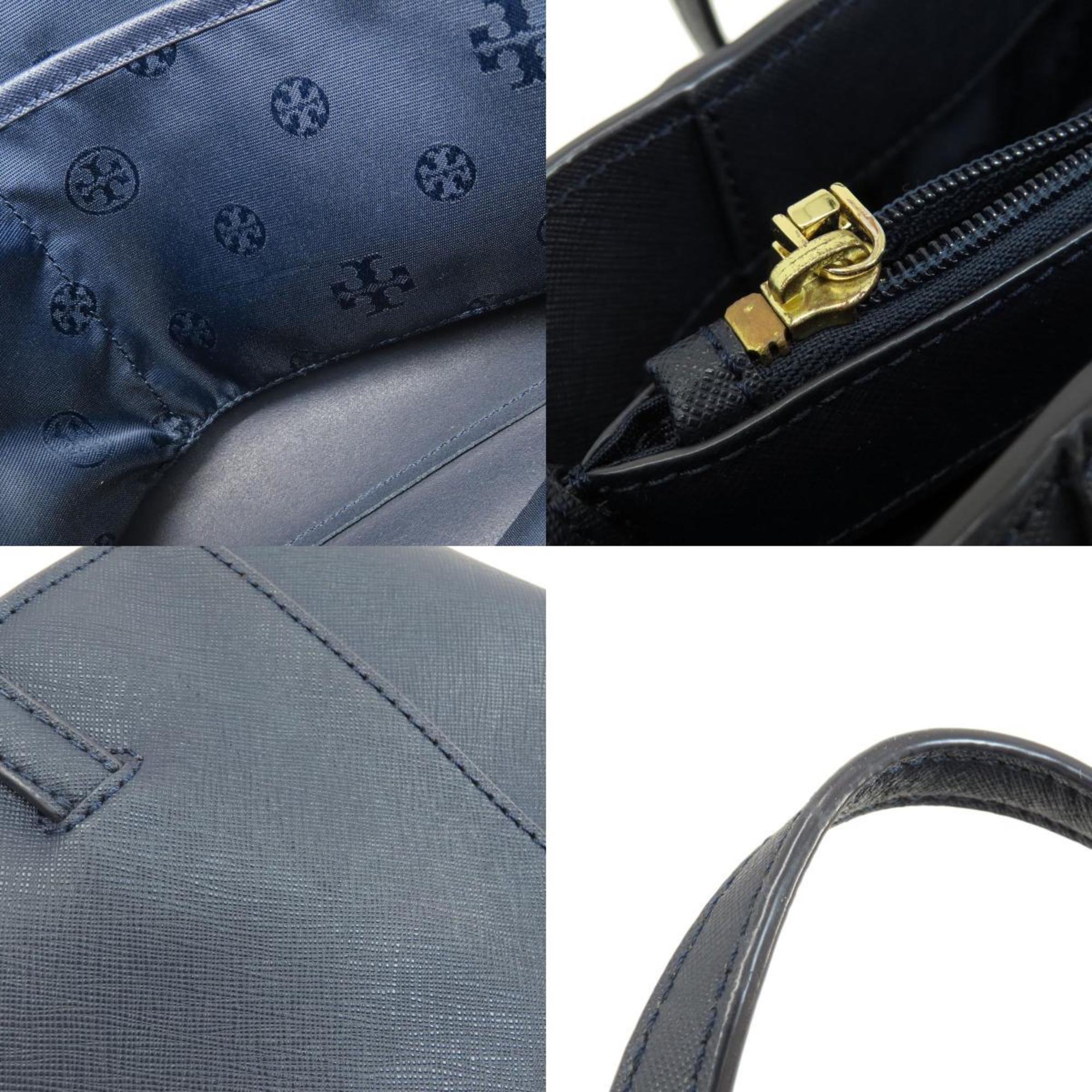 Tory Burch Navy Pvc Tote Bag (Pre-Owned)