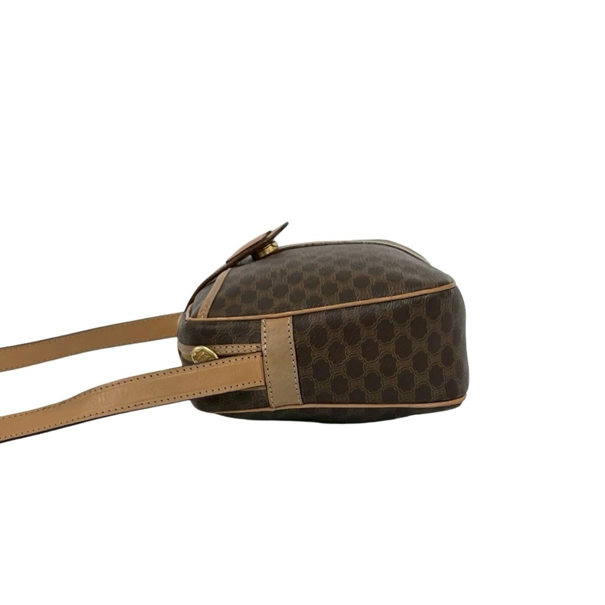 Celine Brown Leather Pvc Pochette Shoulder Bag (Pre-Owned)