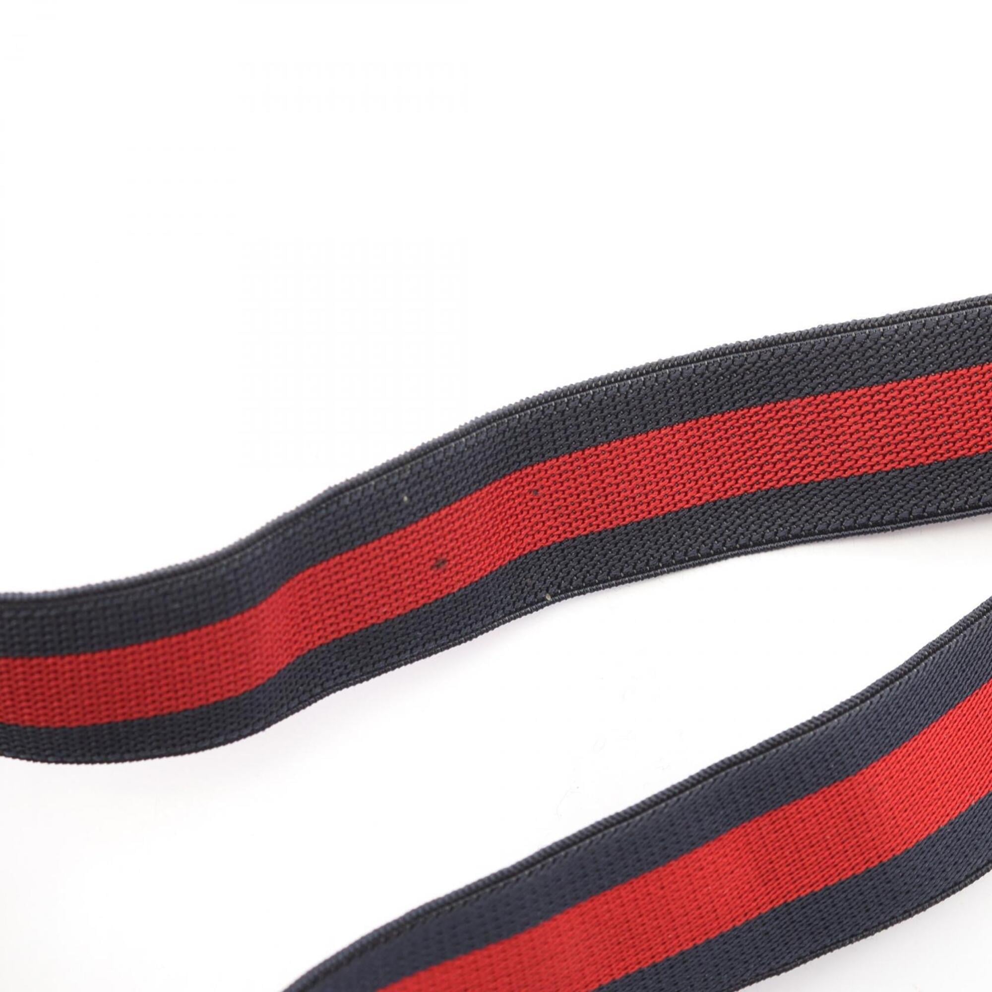 Gucci Beige Navy Pvc Coated Canvas Leather Fanny Pack Handbag (Pre-Owned)