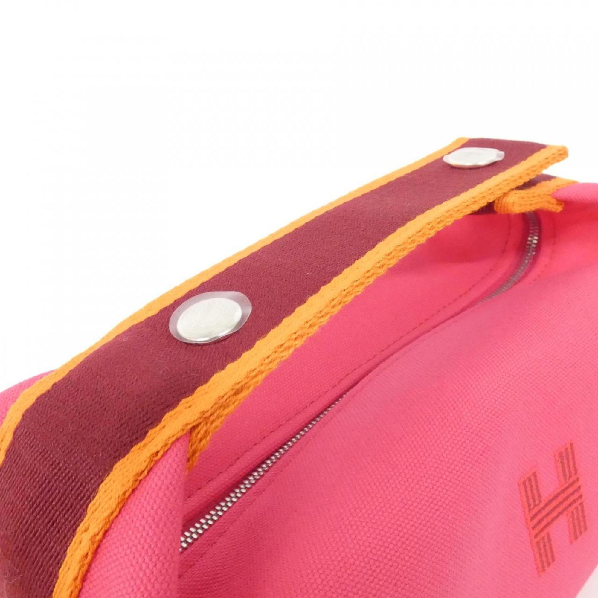 Hermes Pink Canvas Pouch (Pre-Owned)