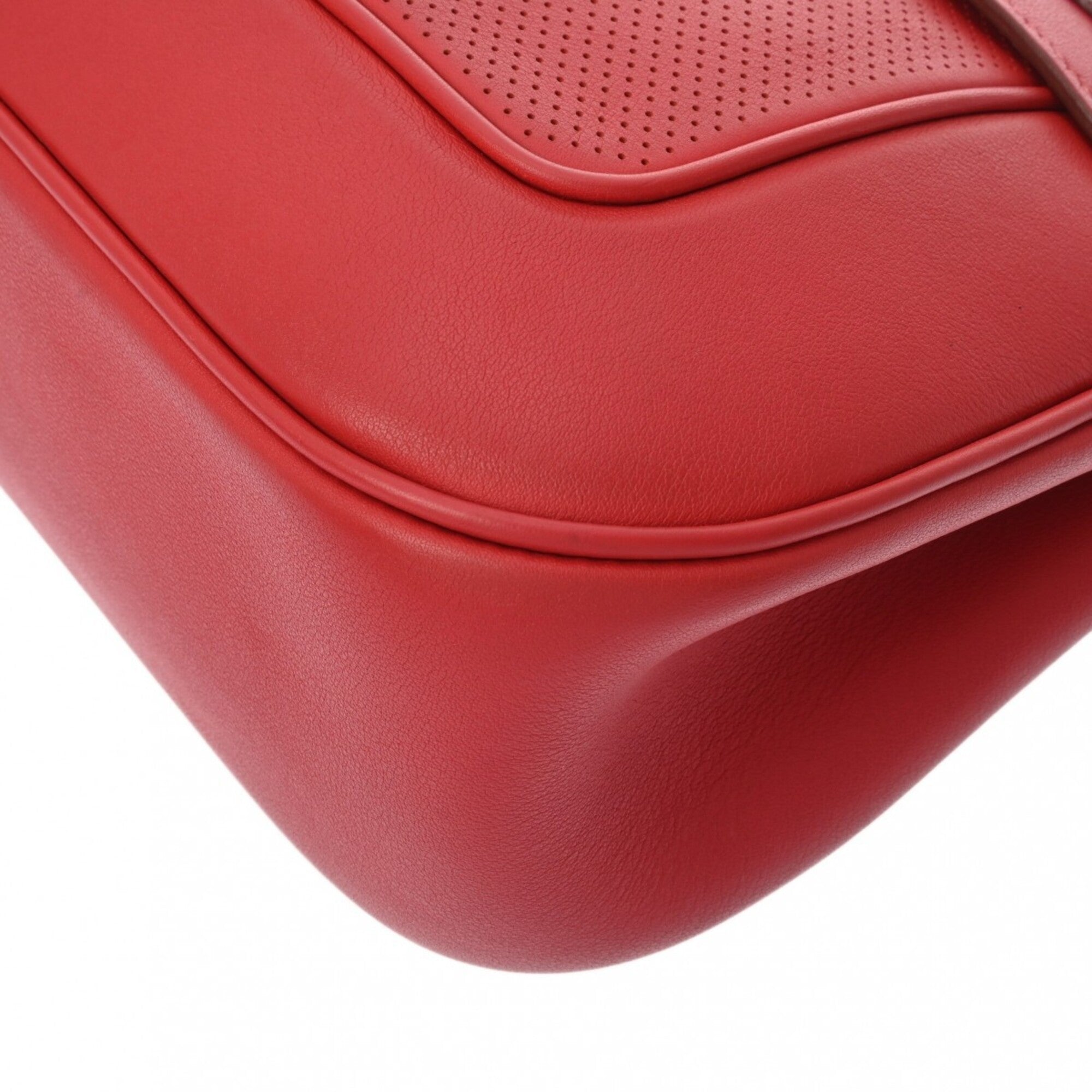 Hermes Rouge Casaque Swift Leather Shoulder Bag (Pre-Owned)