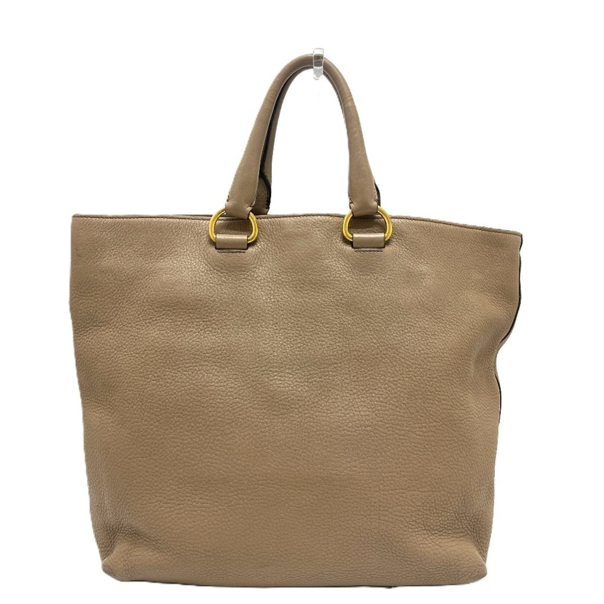 Prada Beige Nylon Leather Handbag Tote Bag (Pre-Owned)