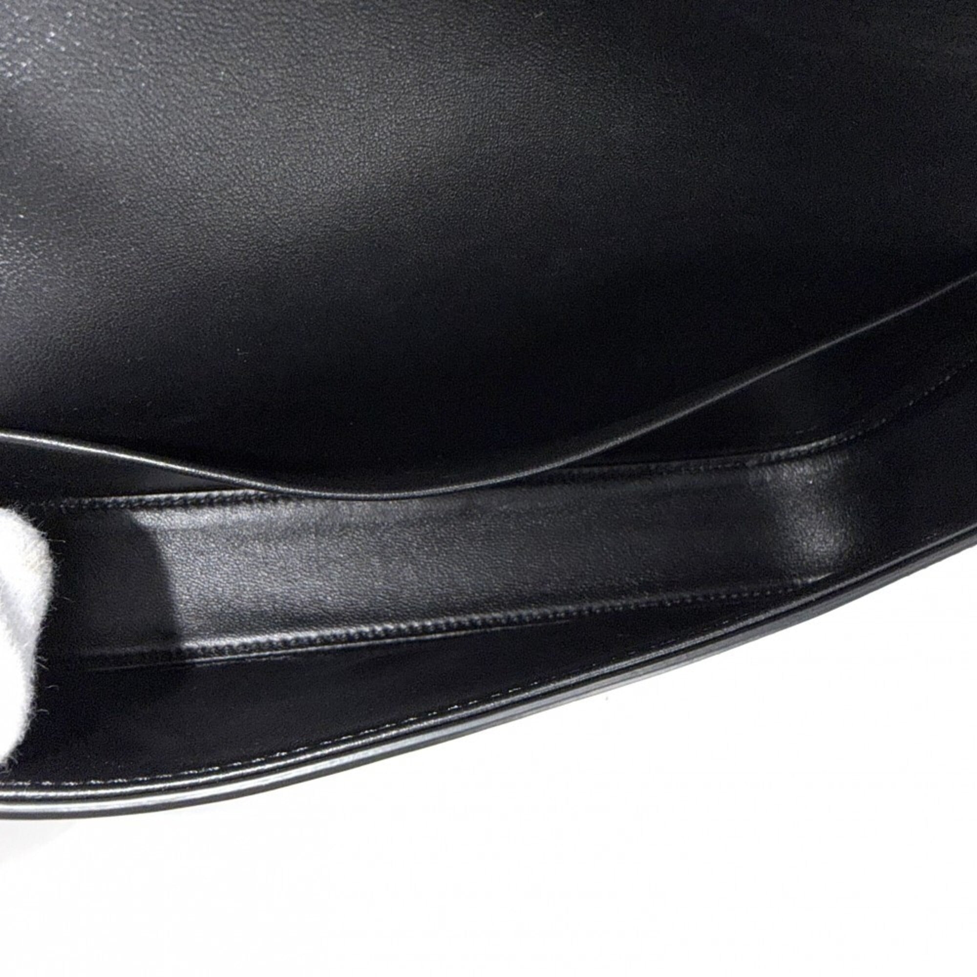 Celine Black White Leather Shoulder Bag (Pre-Owned)