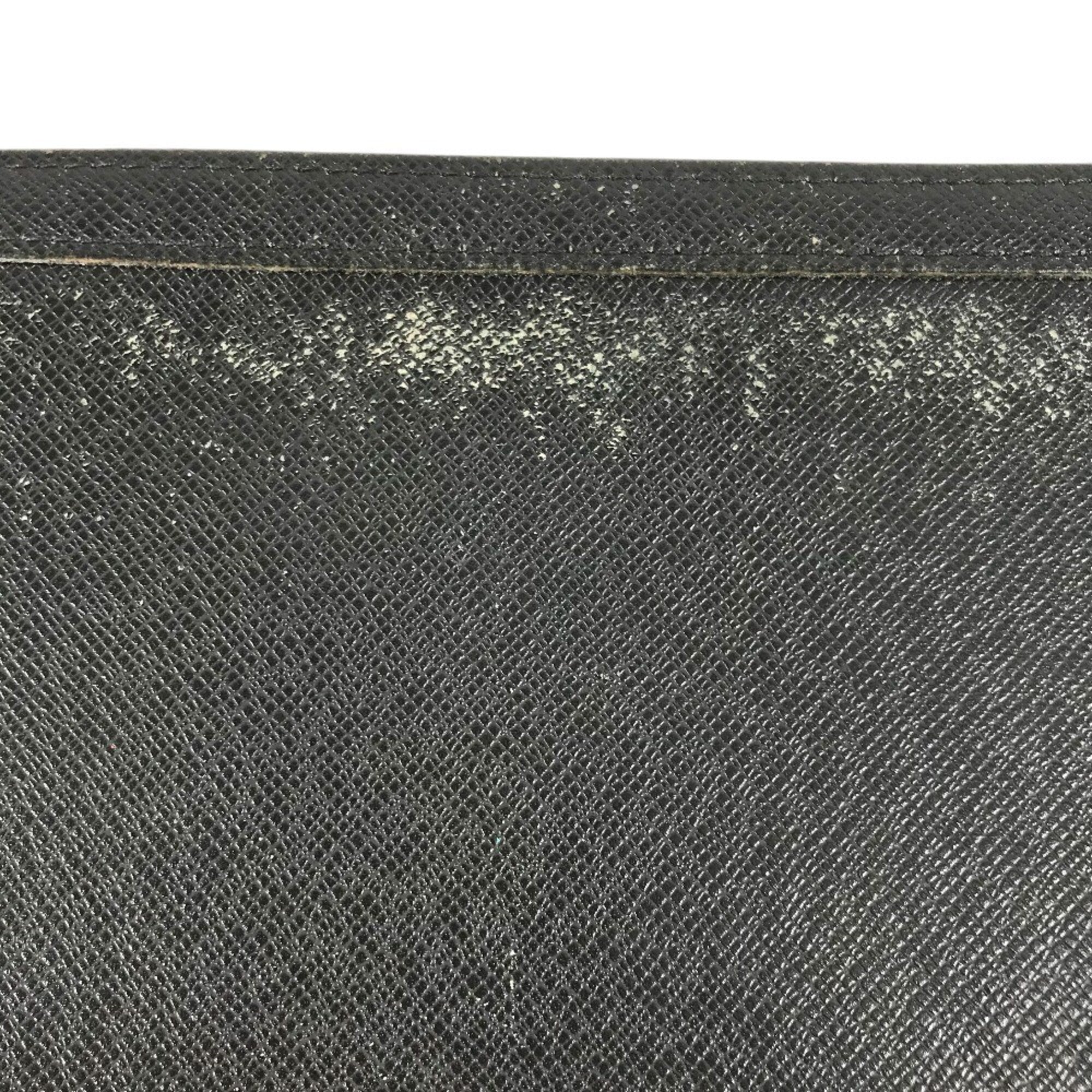 Louis Vuitton Ardoise Black Taiga Leather Clutch Bag Pochette Pouch (Pre-Owned)