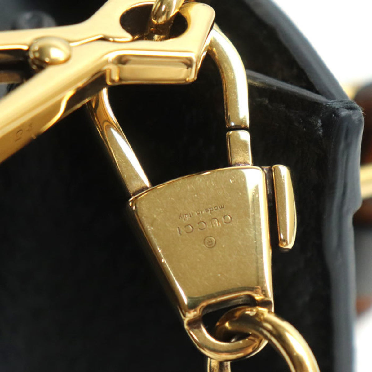 Gucci Black Leather Shoulder Bag (Pre-Owned)