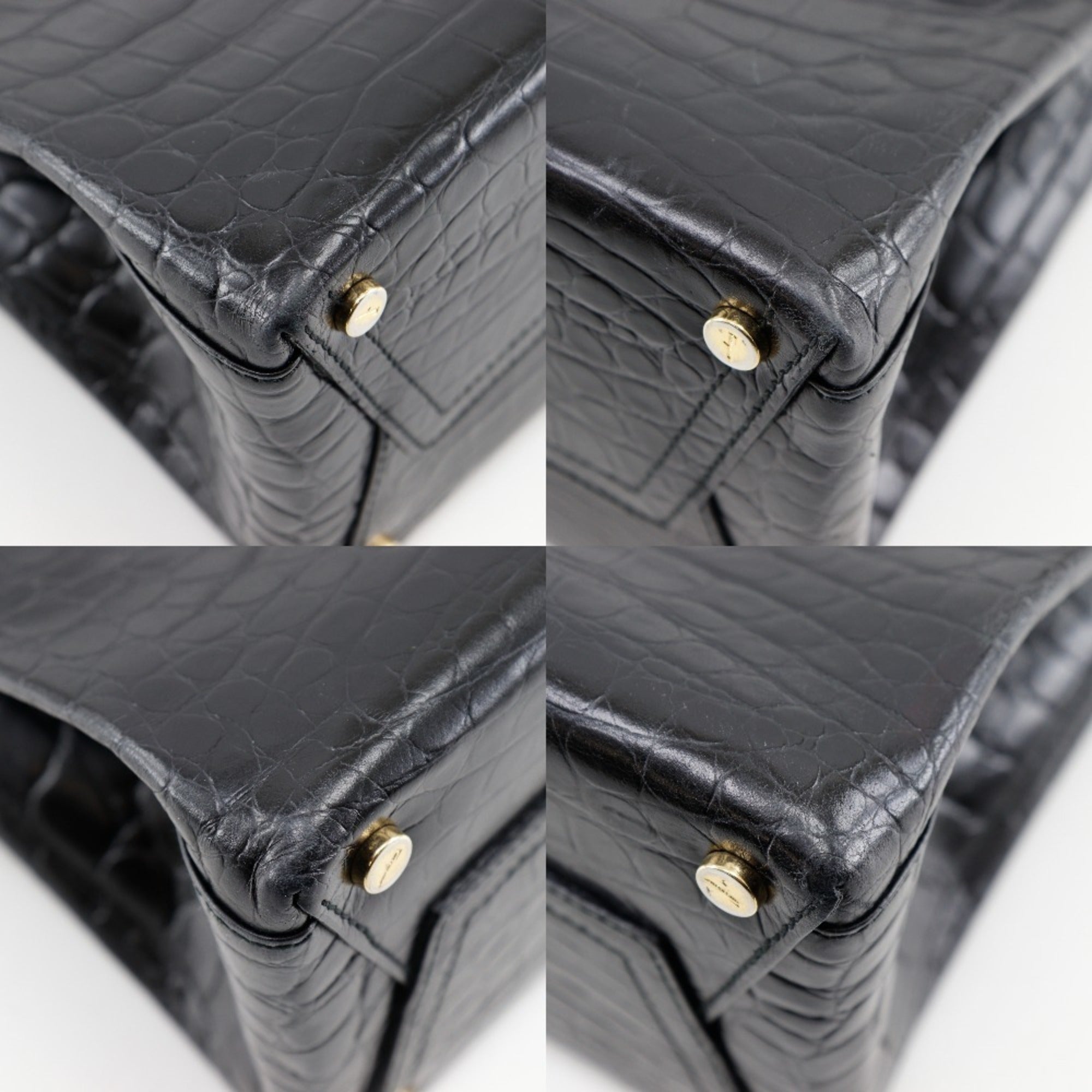 Salvatore Ferragamo Black Leather Handbag (Pre-Owned)